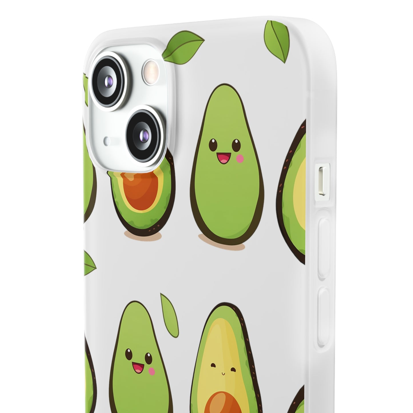 Cute Avocado Transparent Flexi Case: Perfect Blend of Style & Function