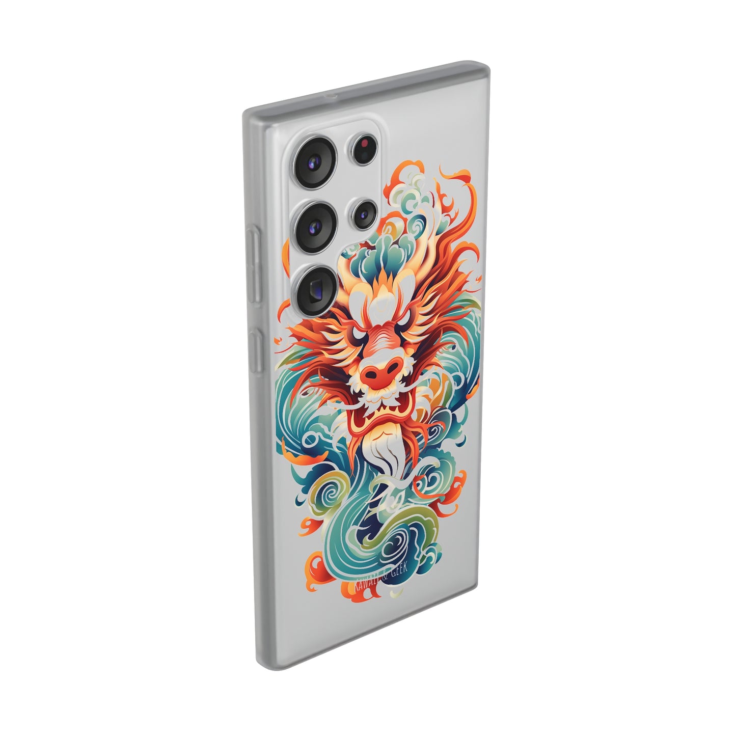 Chinese Ink Dragon Flexi Transparent Phone Case