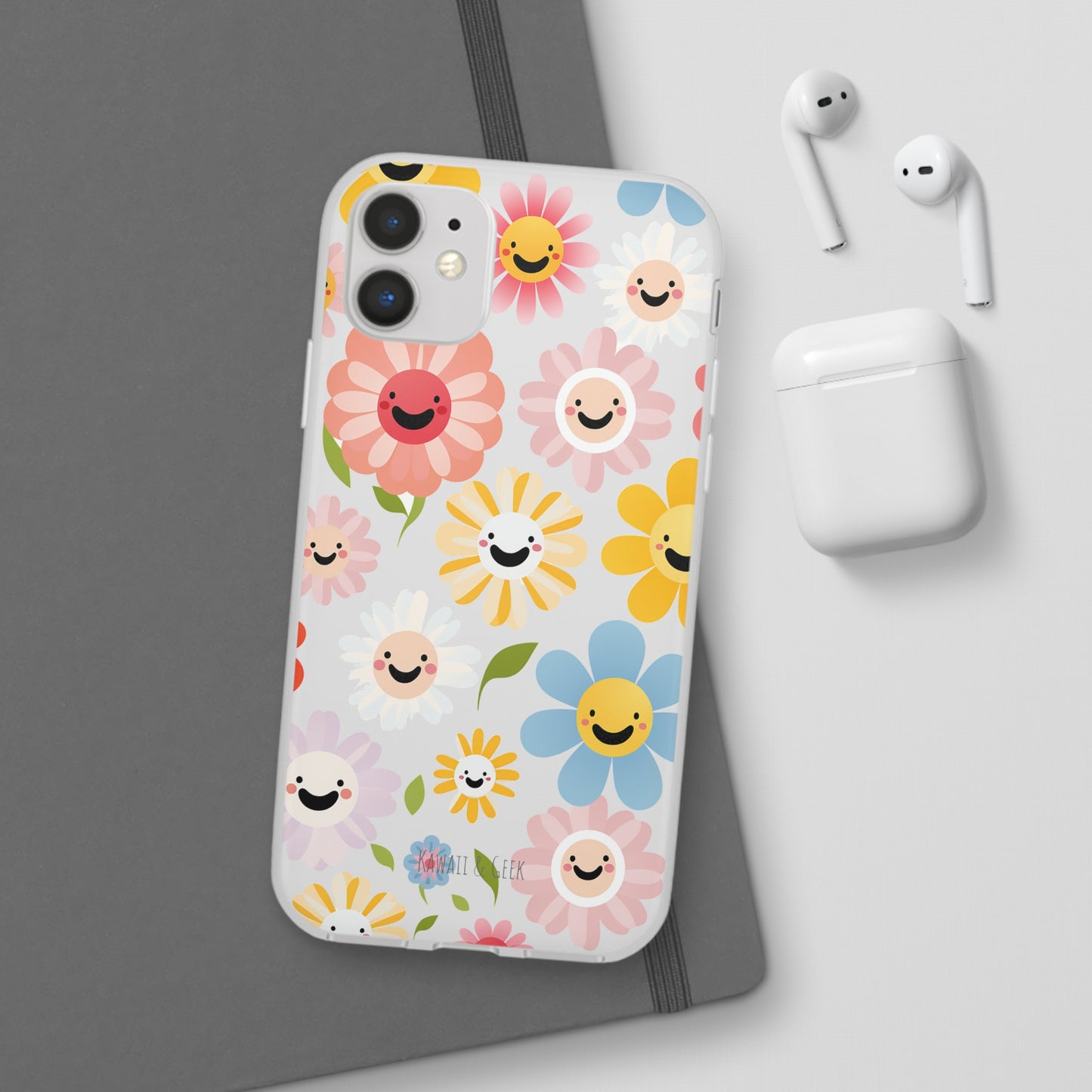 Kawaii Flowers Flexi Transparent Phone Case