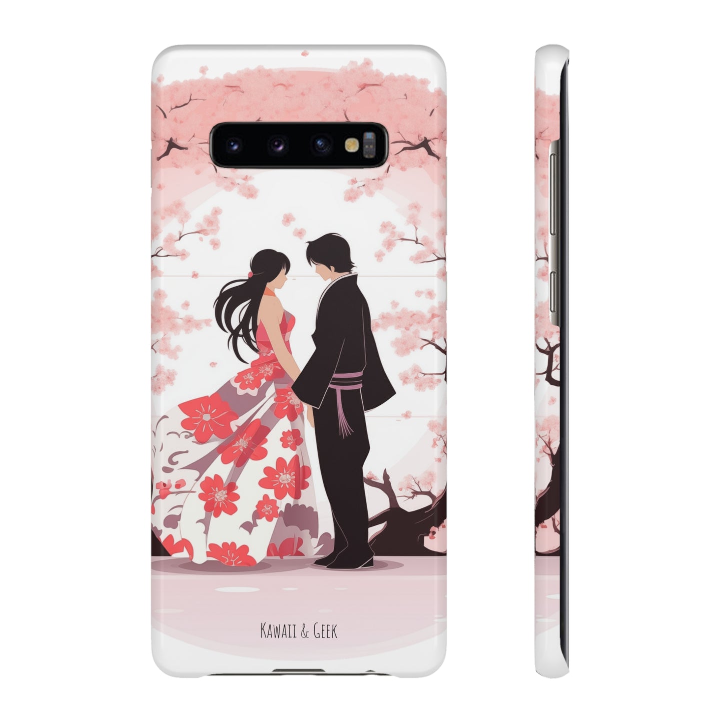 Japanese Blossom Love Premium Phone Case - Valentine's Cherry Tree Design