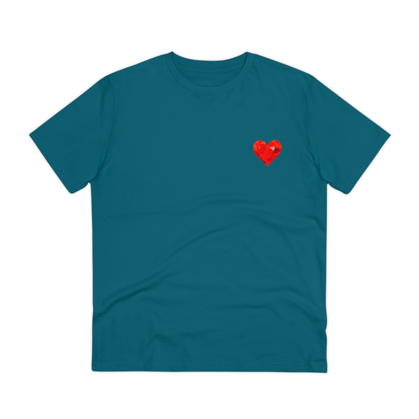 My Lifeline : Eco-Friendly T-Shirt with a Red Heart at the End of the Road