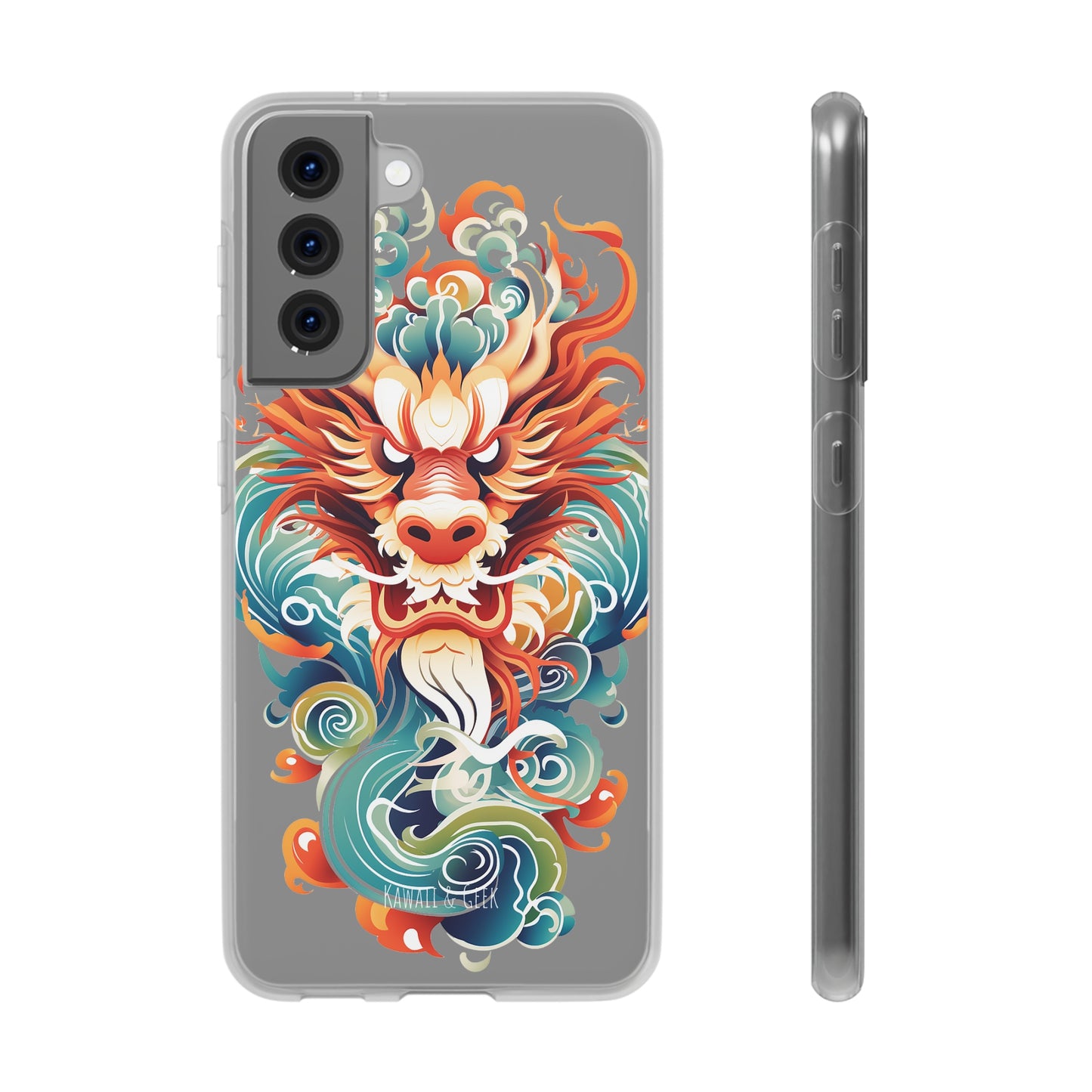 Chinese Ink Dragon Flexi Transparent Phone Case