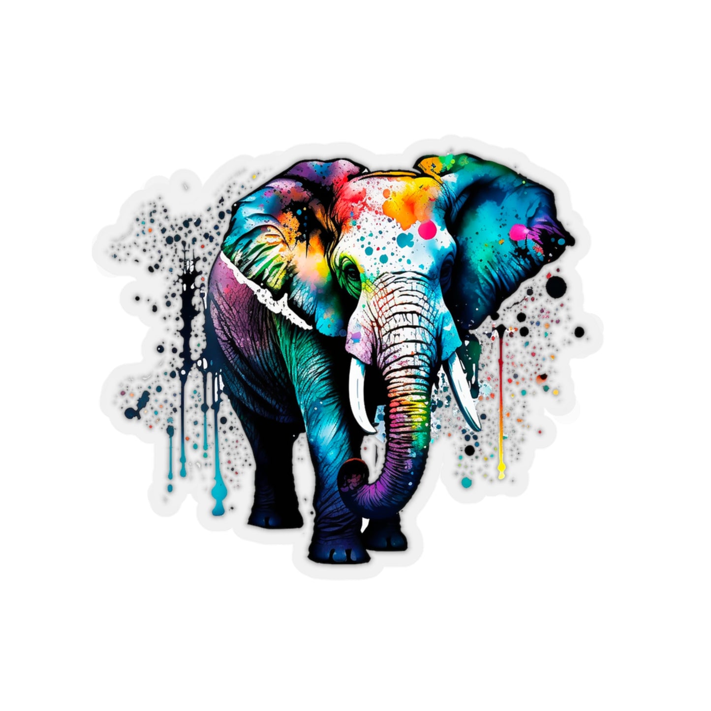 Watercolor Elephant Sticker - Add Some Majestic and Unique Style to Your Tech