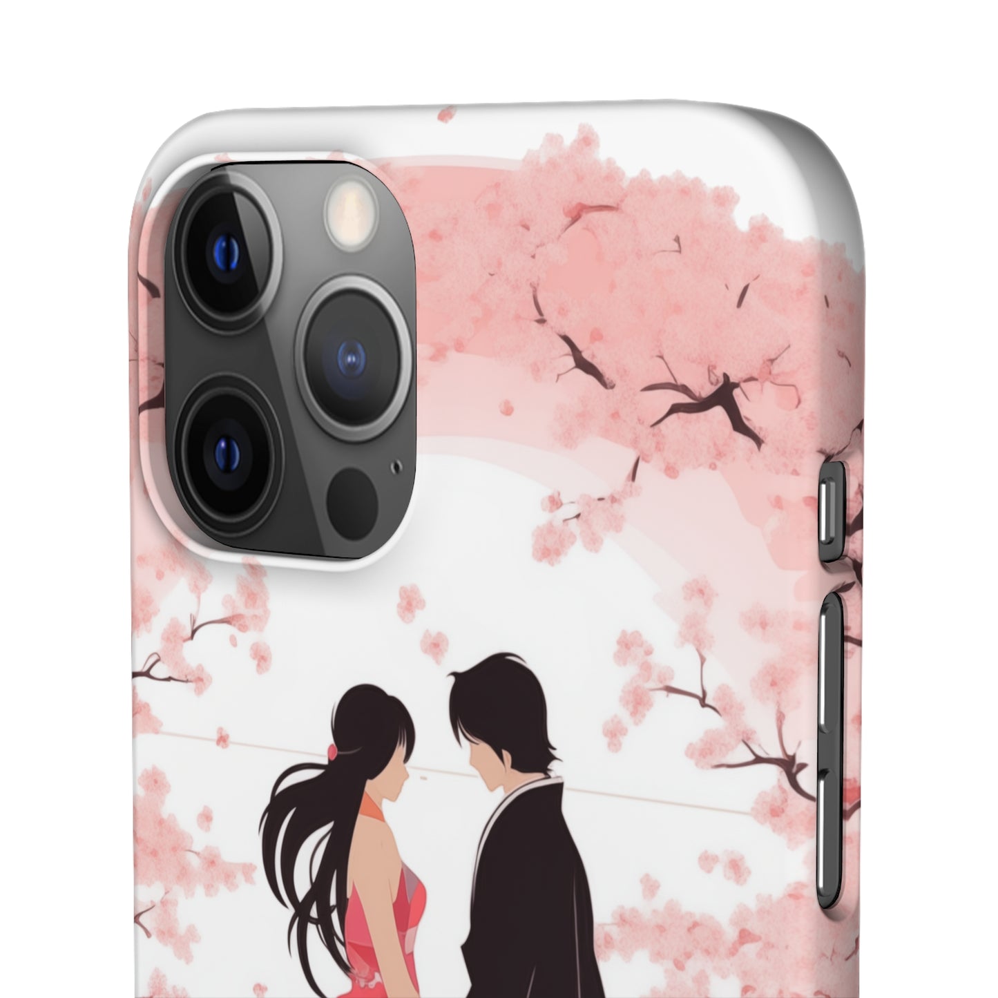 Japanese Blossom Love Premium Phone Case - Valentine's Cherry Tree Design