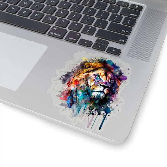 Watercolor Lion Sticker - Add Some Majestic and Unique Style to Your Tech