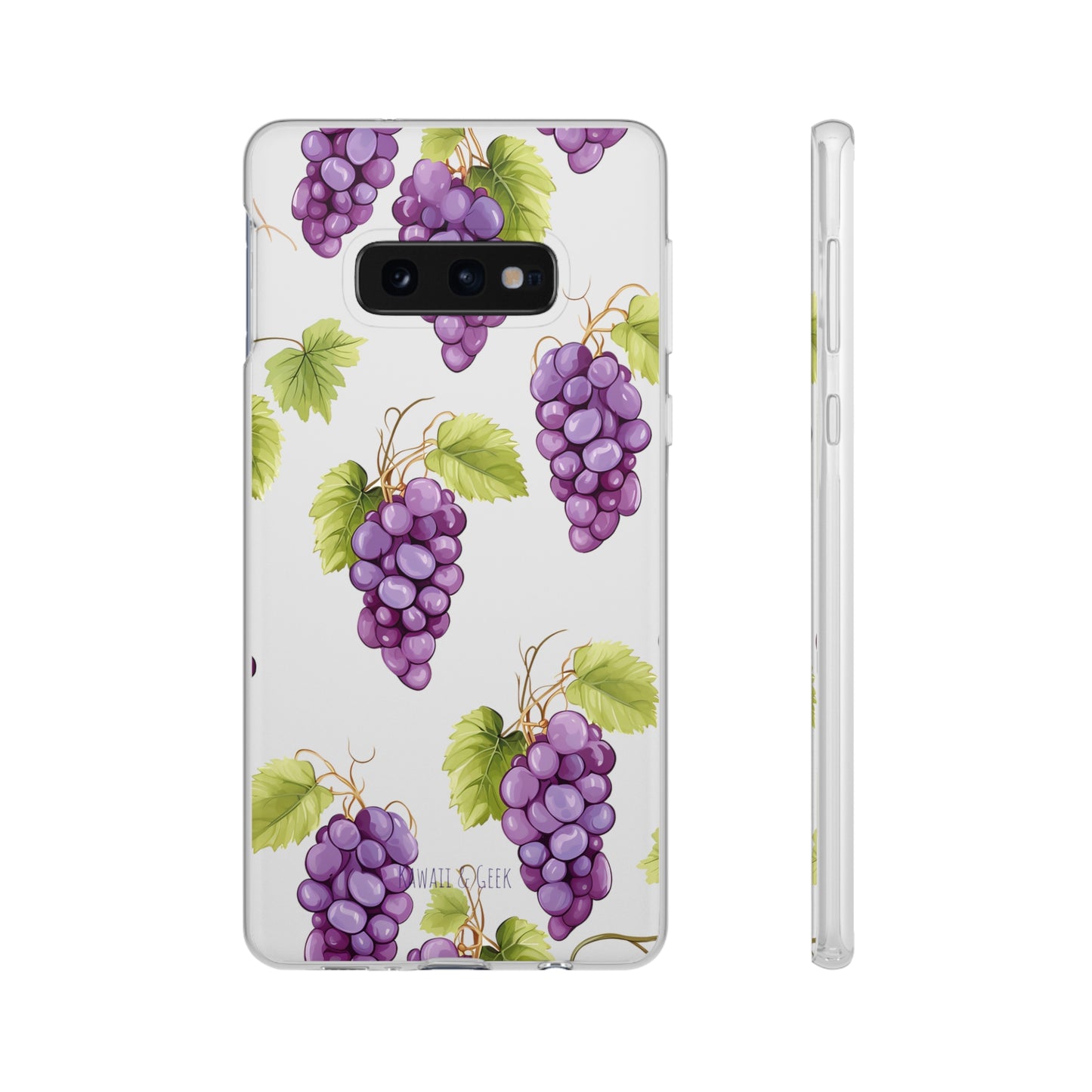 Flexi Grape Delight: Transparent Phone Case