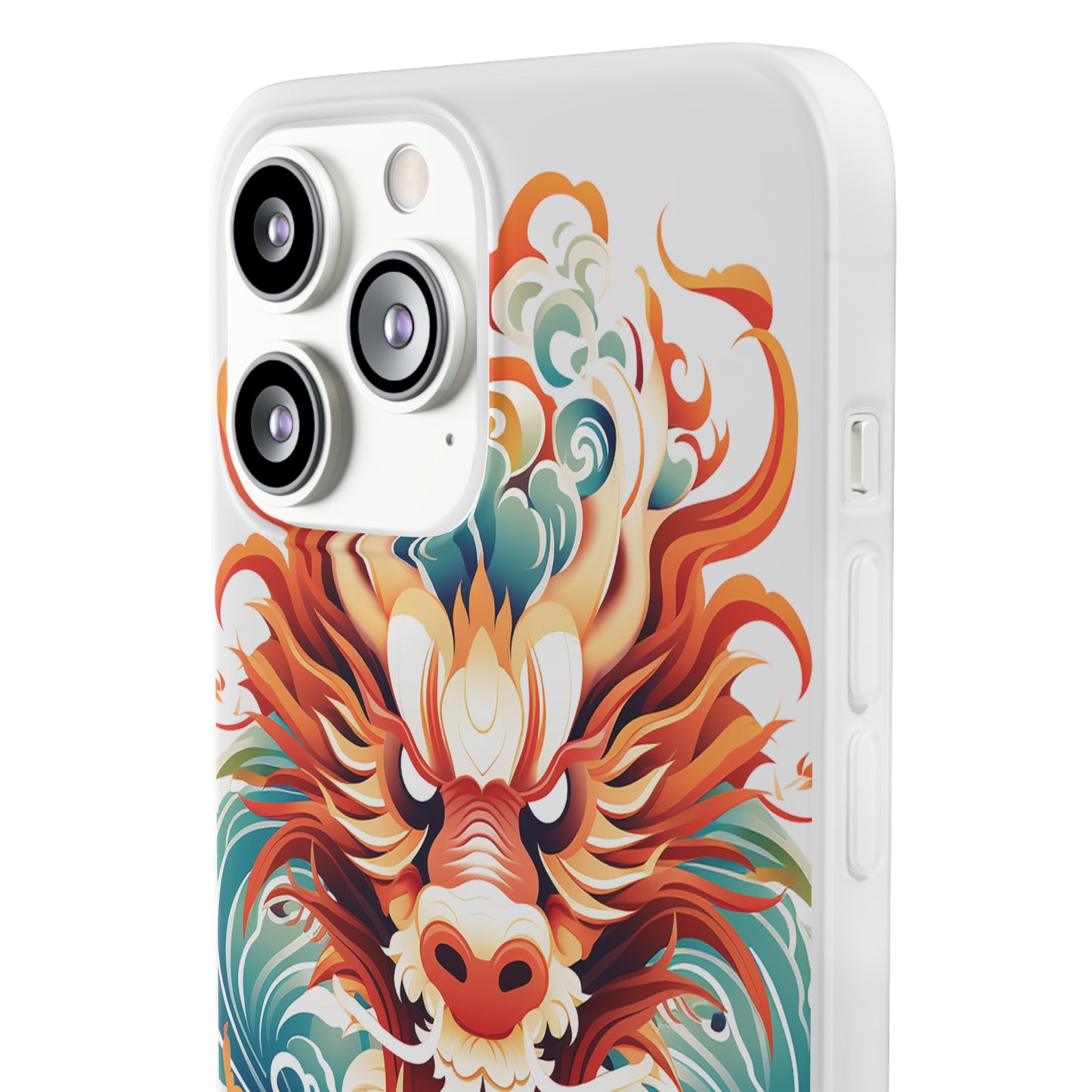 Chinese Ink Dragon Flexi Transparent Phone Case