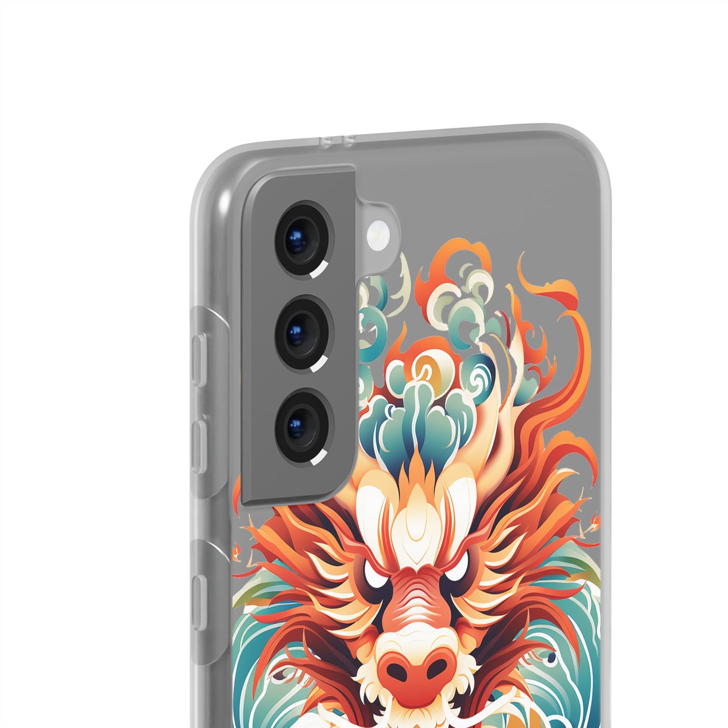 Chinese Ink Dragon Flexi Transparent Phone Case