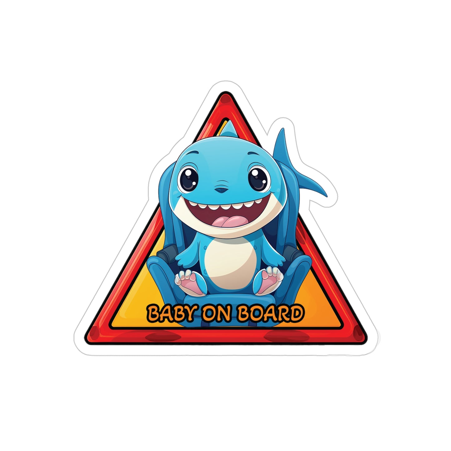 Baby on Board Car Sticker - Baby Shark - Swimming Safely Together