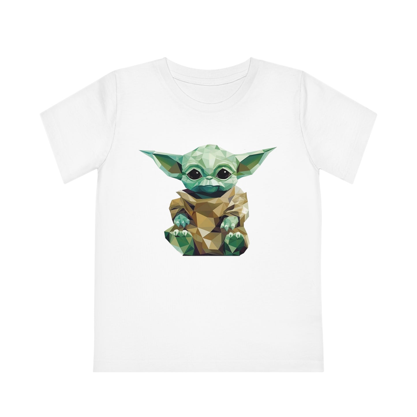 Baby Yoda Grogu Polygonal Kids T-Shirt - Embrace Adorable Adventure