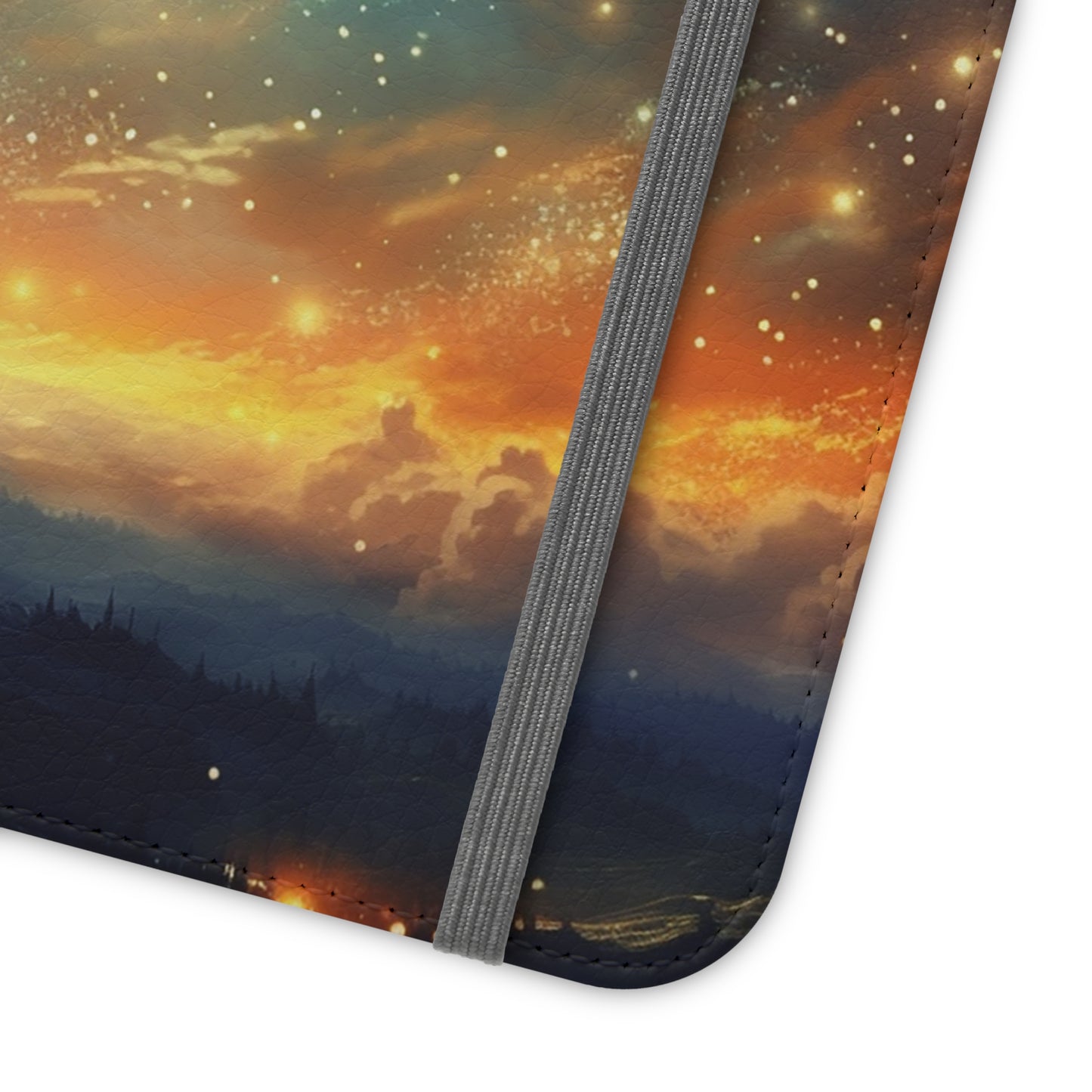 Wonderful Starry Night Flip Phone Case - Embrace the Beauty of the Night Sky