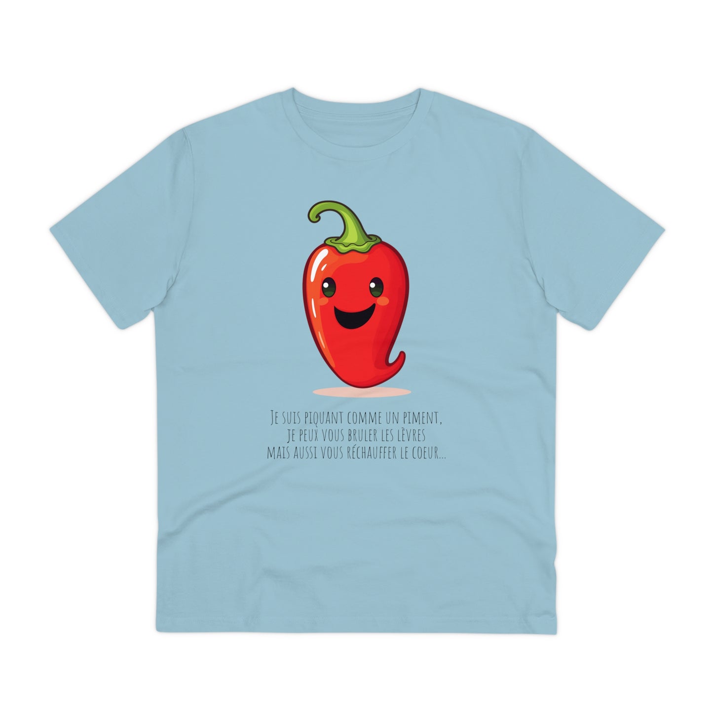 Cute and Smiling Red Hot Pepper Eco-Friendly T-Shirt - FRENCH