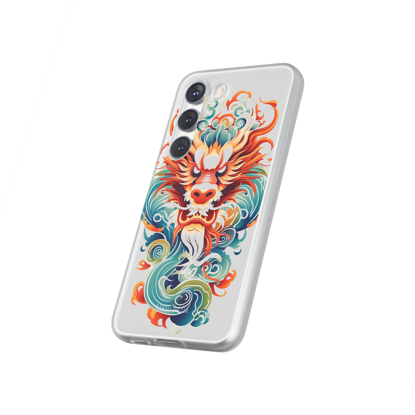 Chinese Ink Dragon Flexi Transparent Phone Case