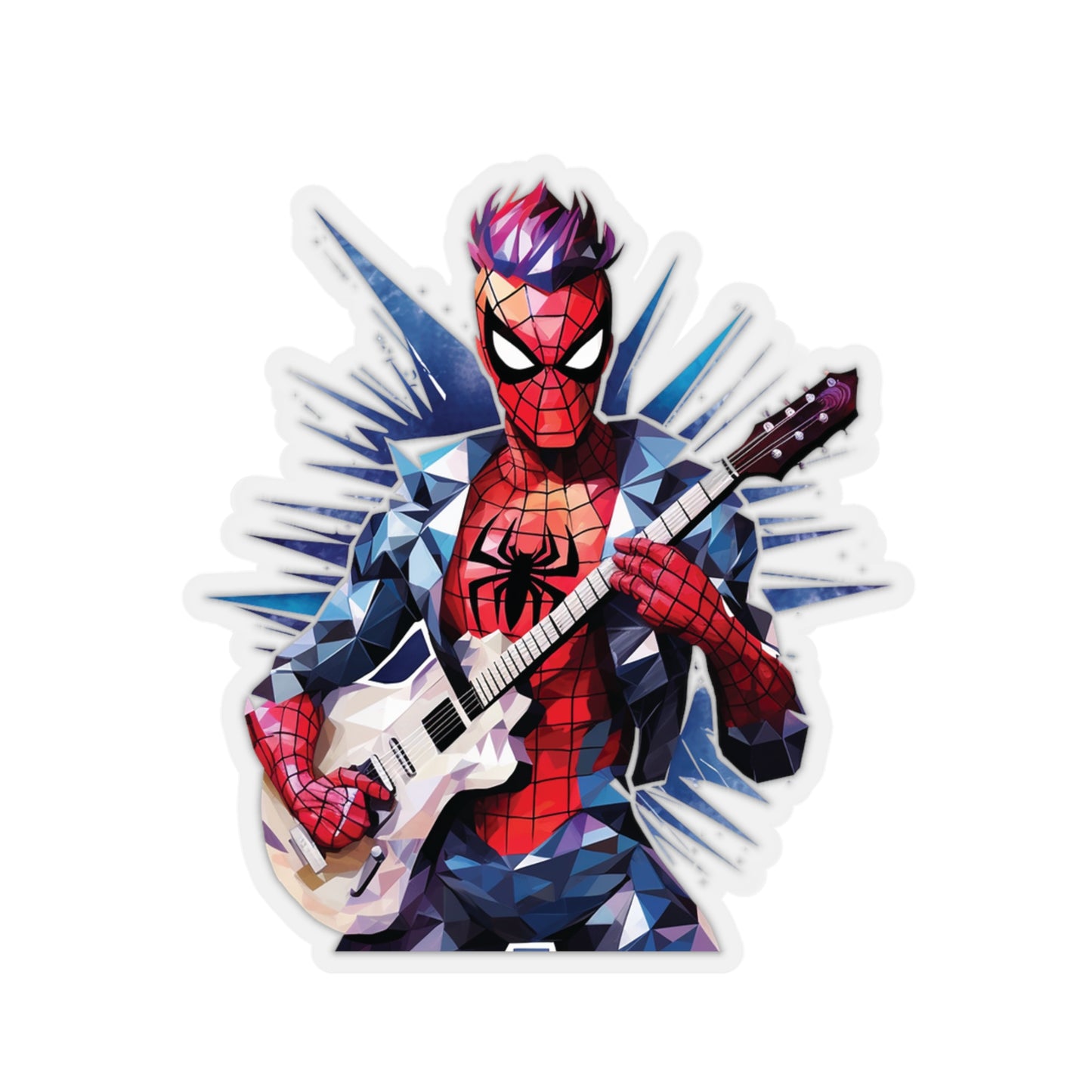 Spider Punk Sticker - Spider-Man Rocks with Electric Style