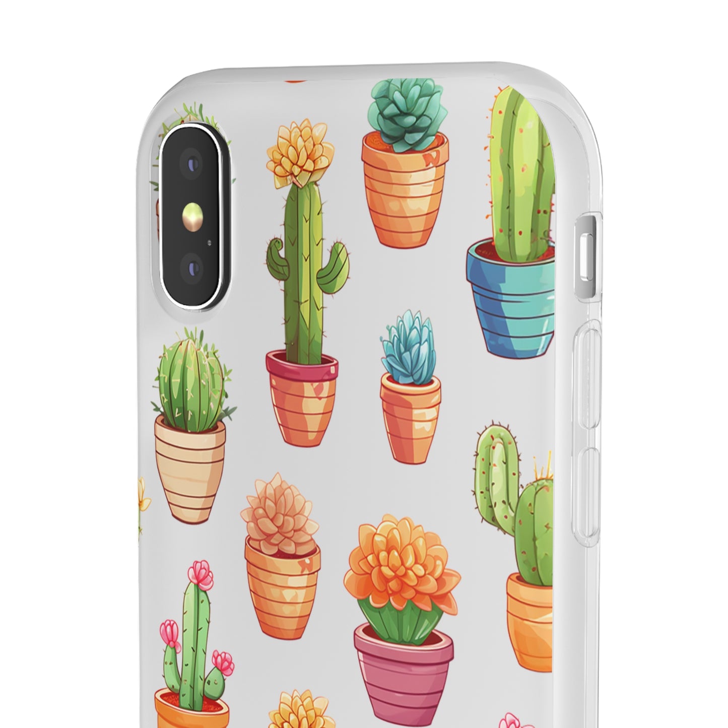 Charming Cactus Flexi and semi Transparent Phone Case