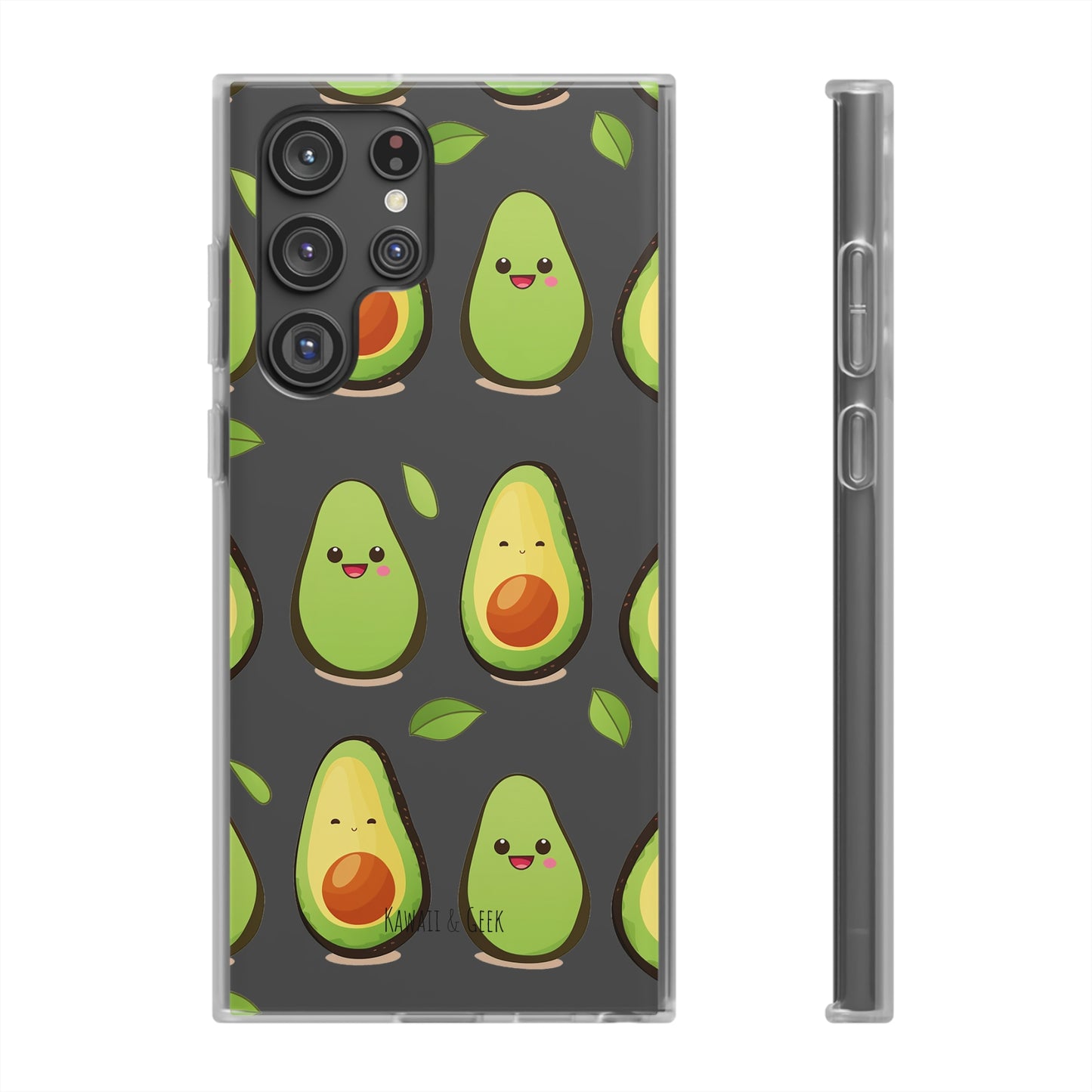 Cute Avocado Transparent Flexi Case: Perfect Blend of Style & Function