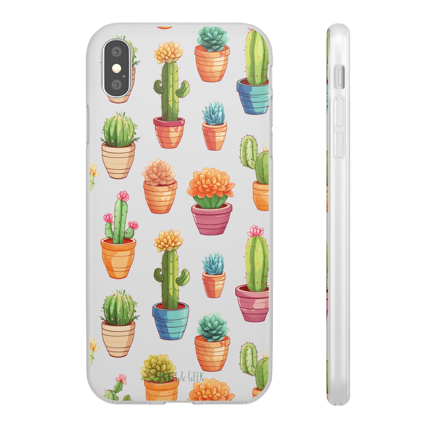 Charming Cactus Flexi and semi Transparent Phone Case