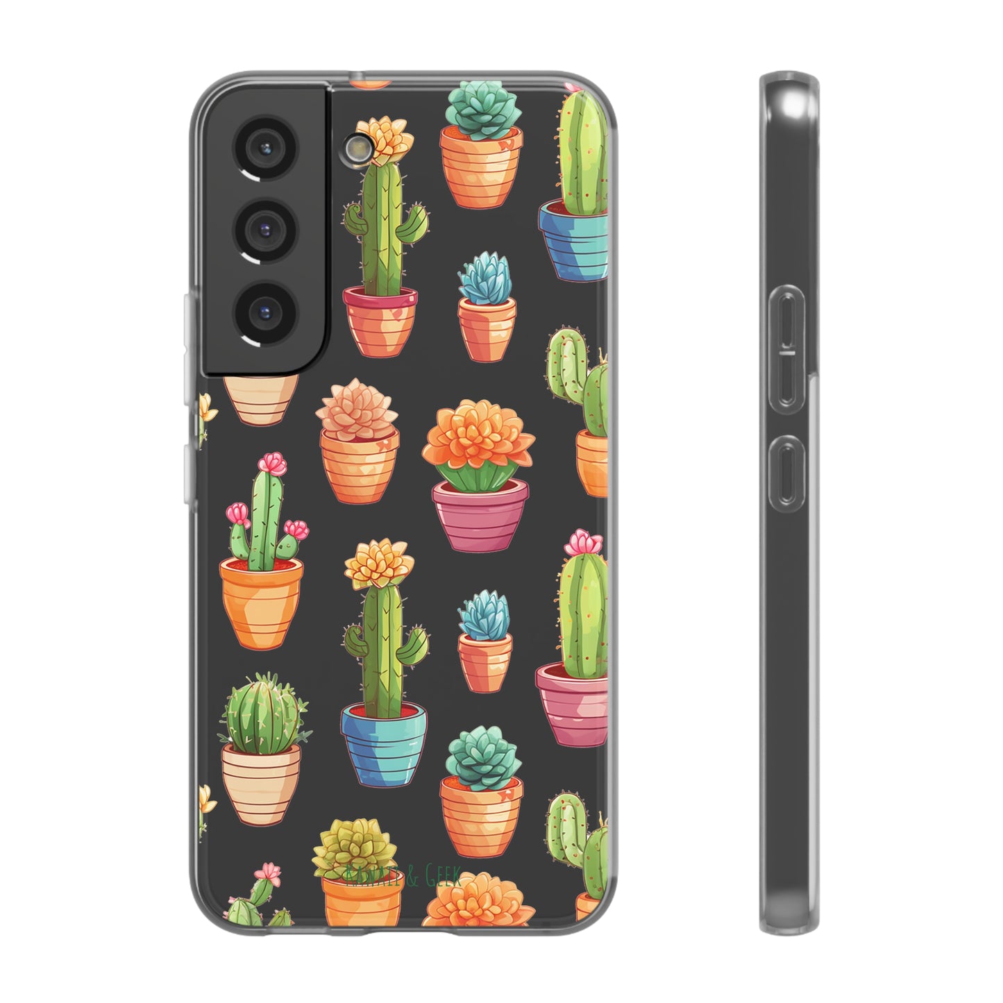 Charming Cactus Flexi and semi Transparent Phone Case