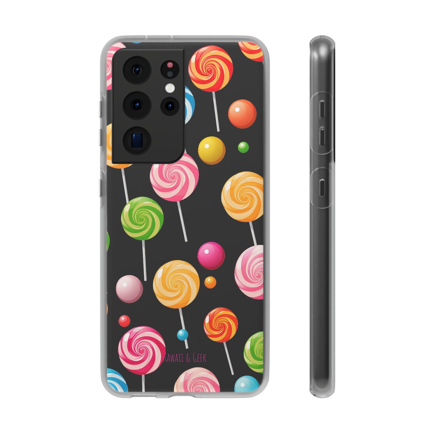 Vibrant Lollypop Array - Flexi Transparent Phone Case