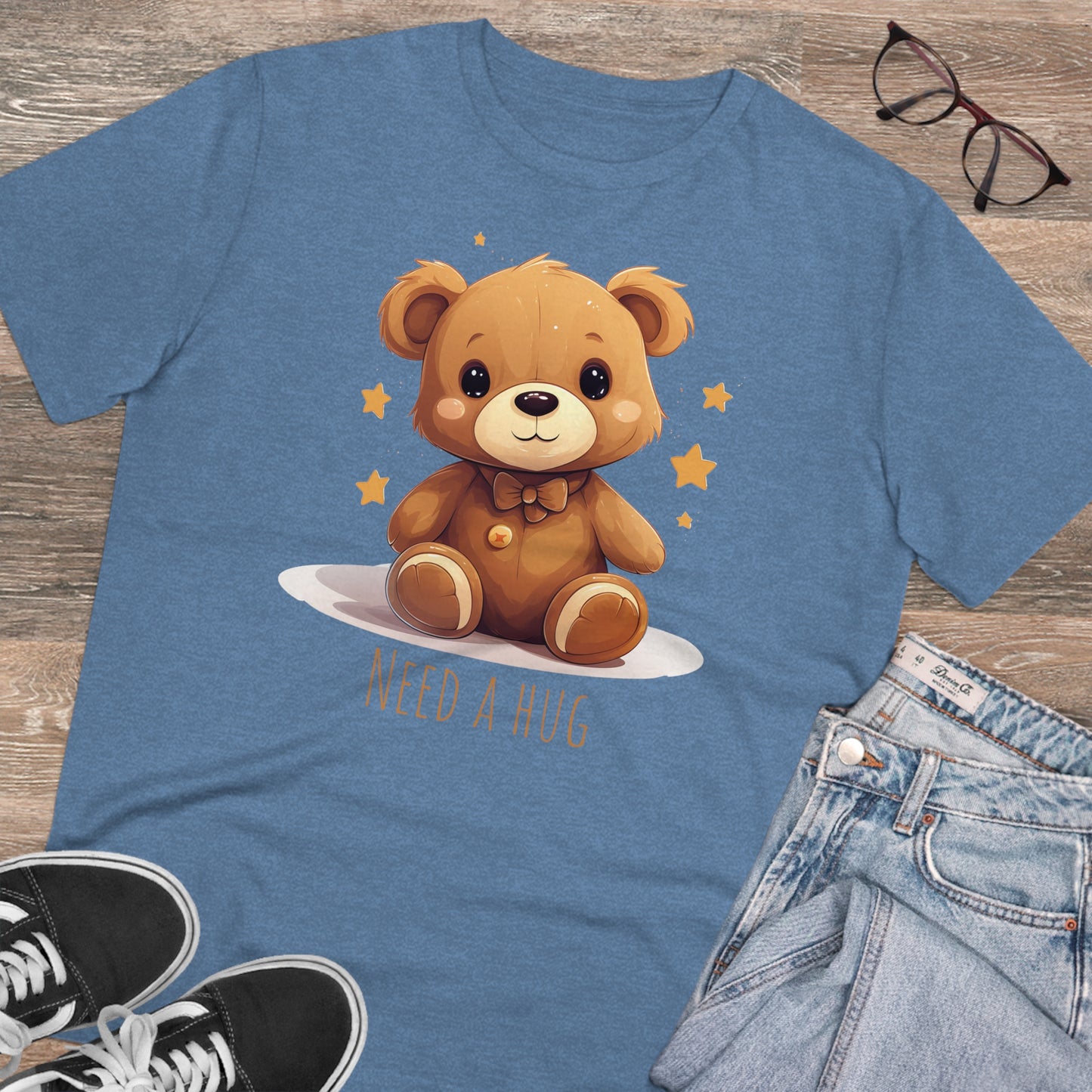 Eco-Friendly "Need a Hug" Teddy Bear Tee