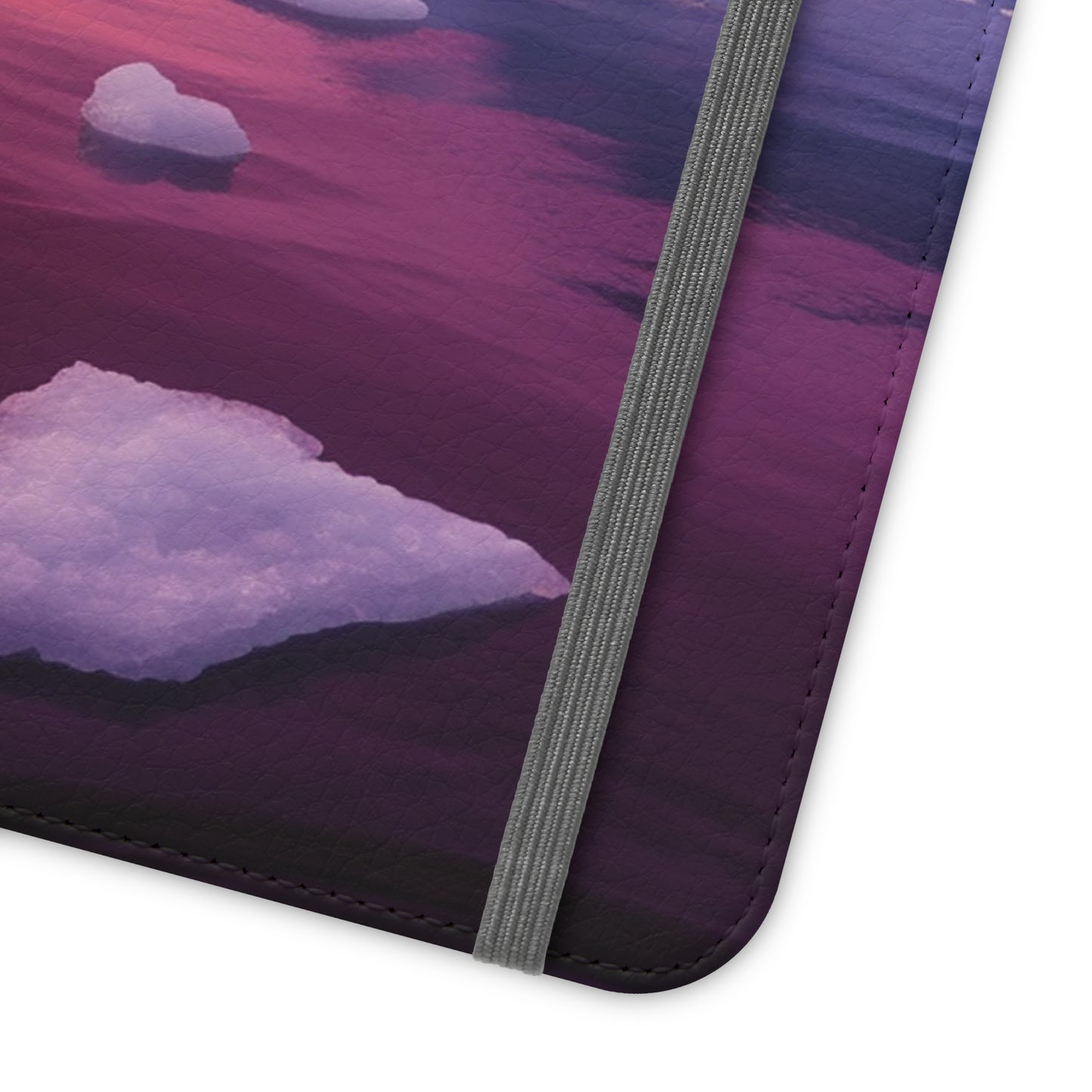 Pinky Arctic Landscape at Sunset Flip Phone Case - Capture the Serenity of Nature on Your Device