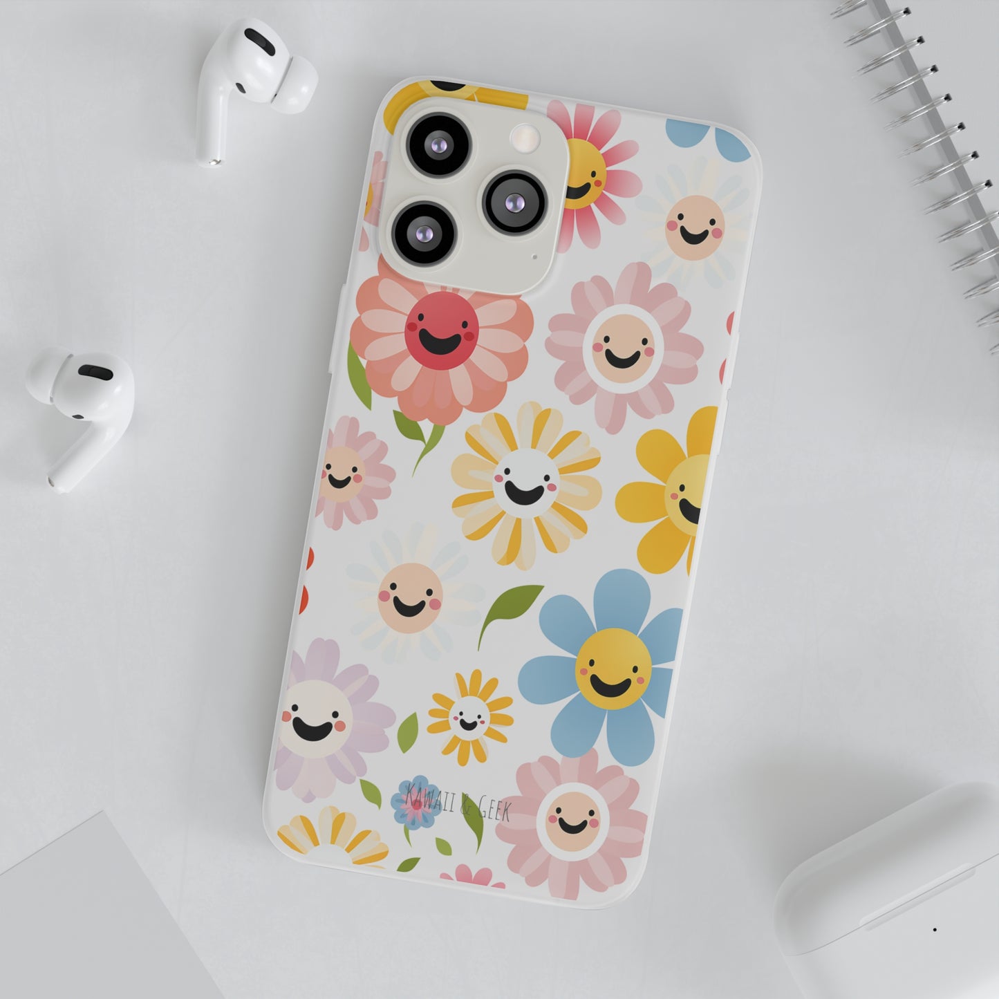 Kawaii Flowers Flexi Transparent Phone Case