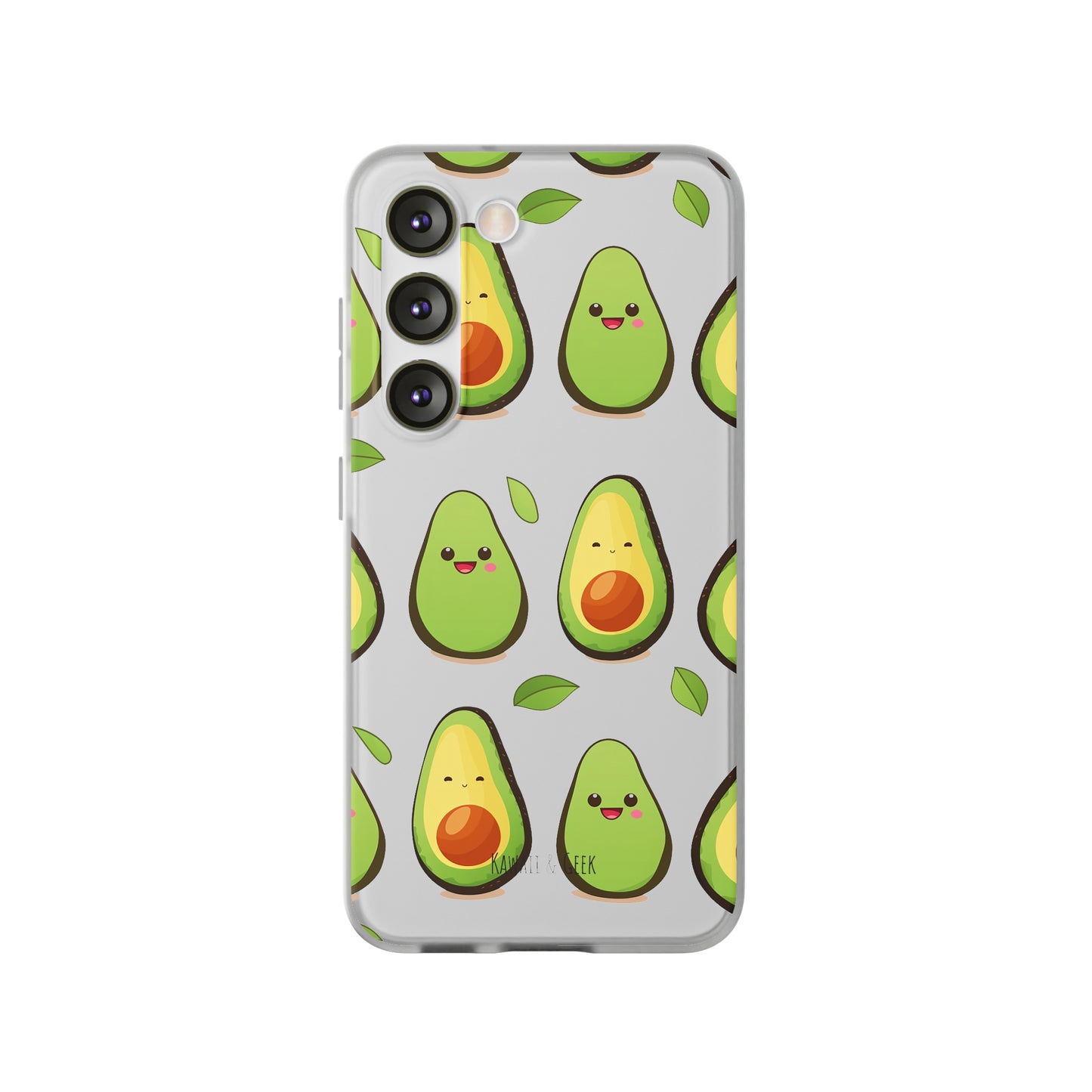 Cute Avocado Transparent Flexi Case: Perfect Blend of Style & Function