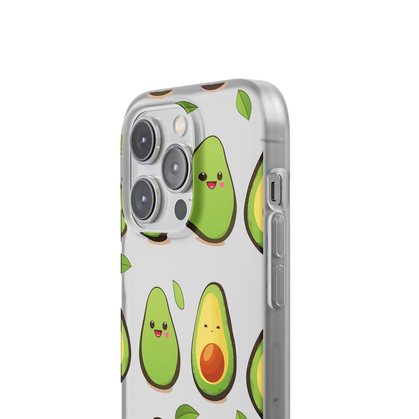 Cute Avocado Transparent Flexi Case: Perfect Blend of Style & Function