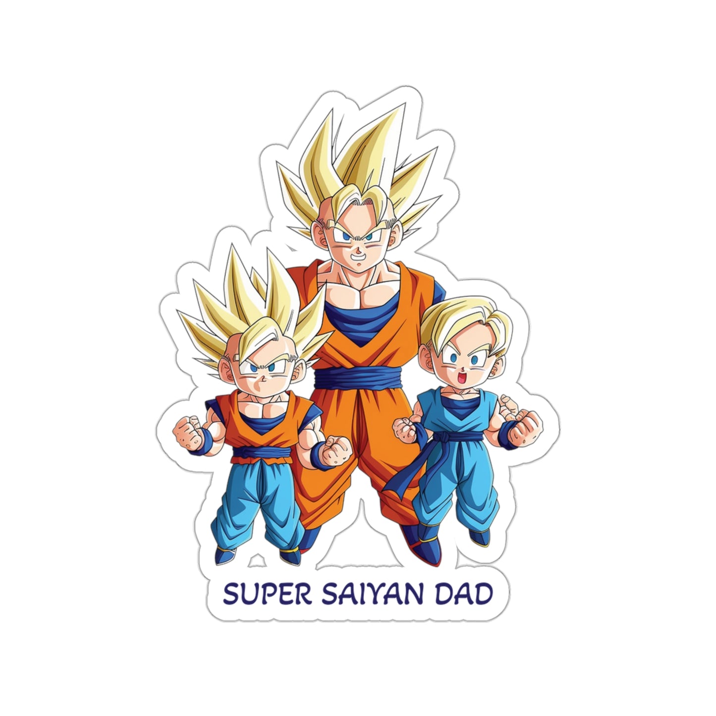 Super Saiyan Dad - Father's Day Sticker - Celebrate Fatherhood with the Power of Saiyans - Dragon Ball