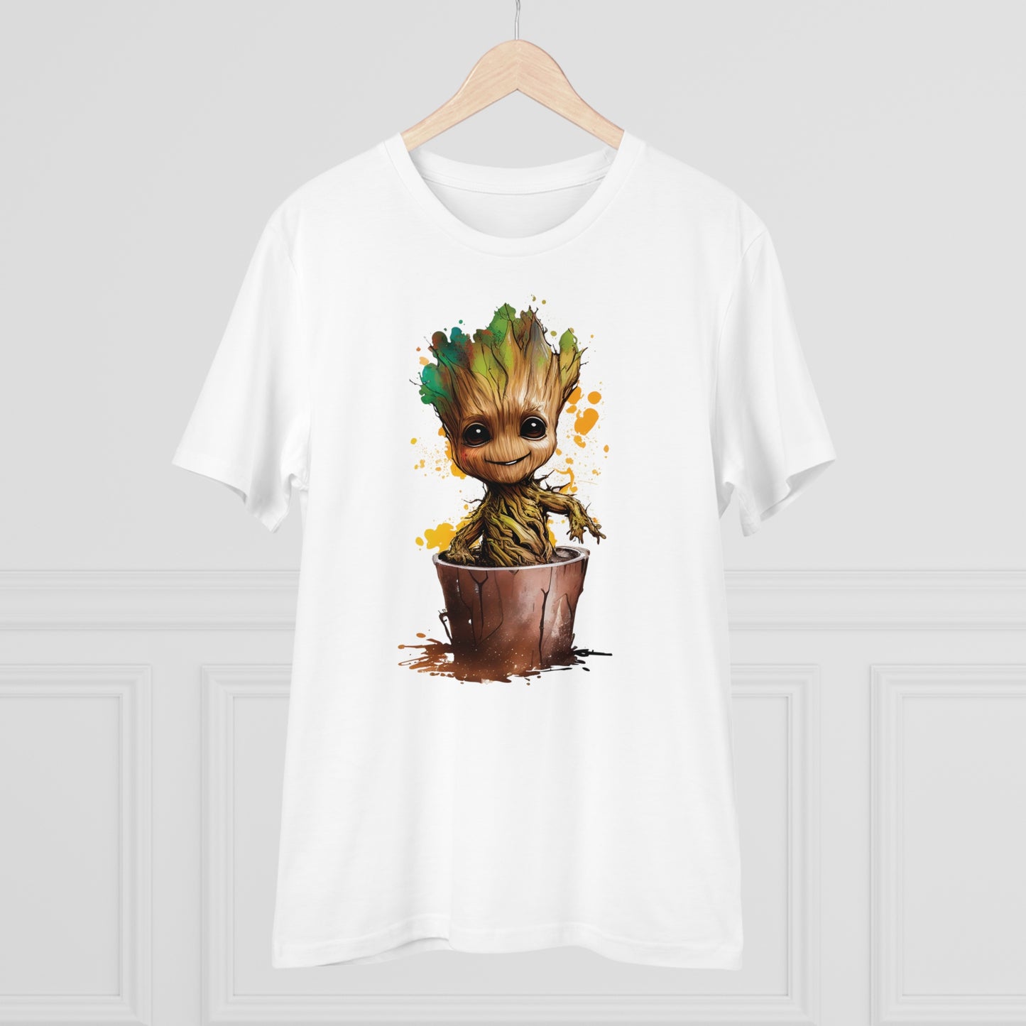 Eco-Friendly Baby Groot Watercolor Style Unisex T-Shirt - Add Some Fun and Sustainable Style to Your Wardrobe