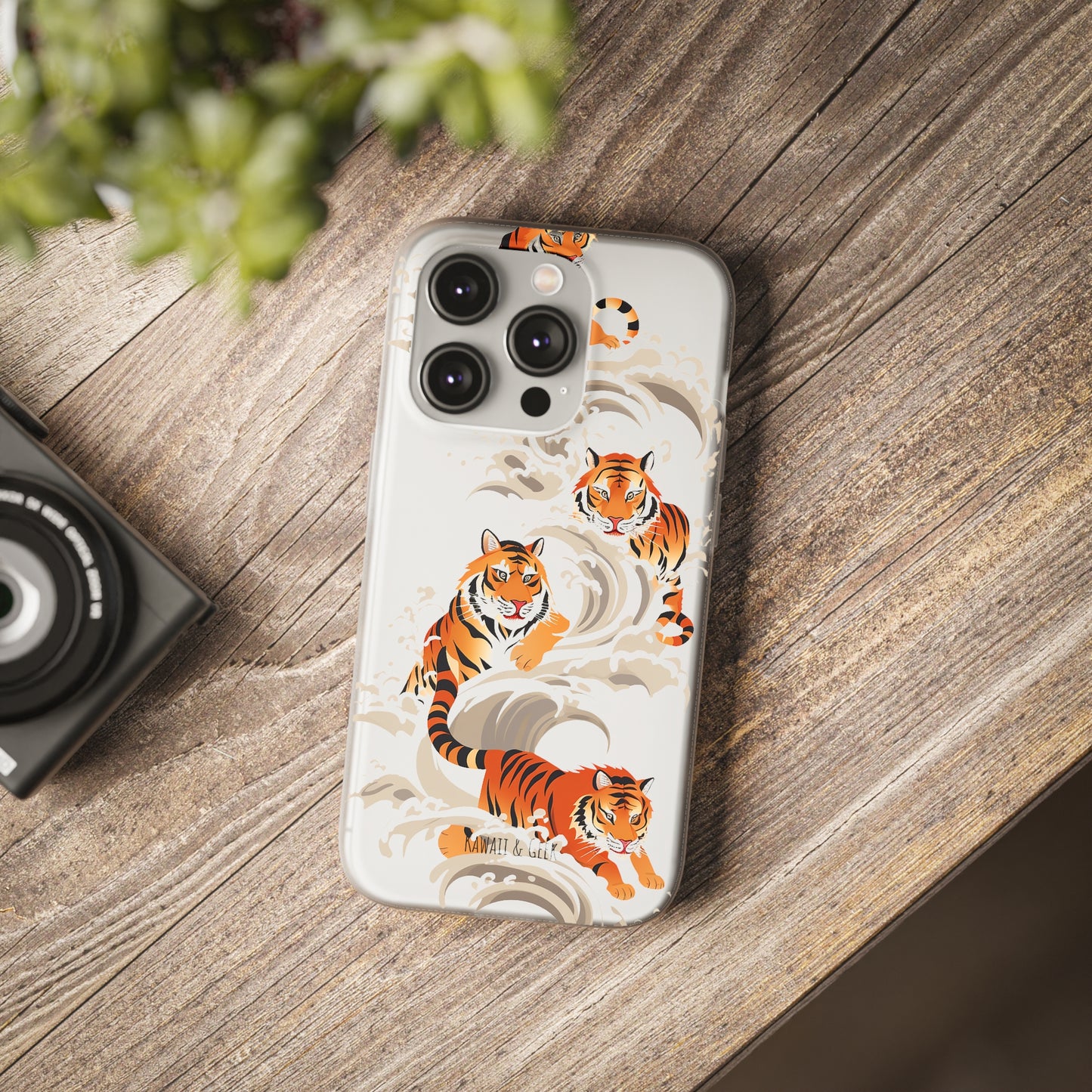 Elegant Chinese Ink Tiger Flexi Phone Case