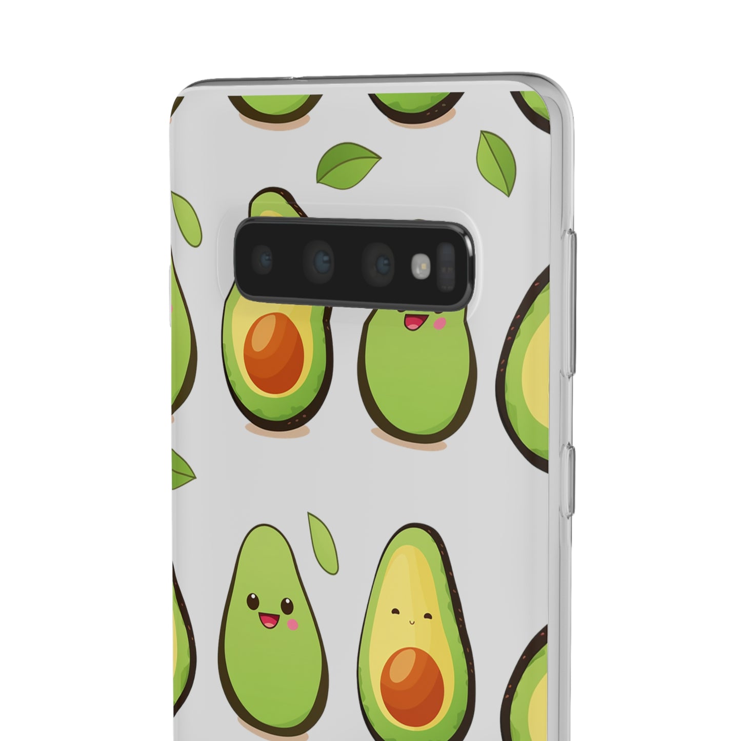 Cute Avocado Transparent Flexi Case: Perfect Blend of Style & Function