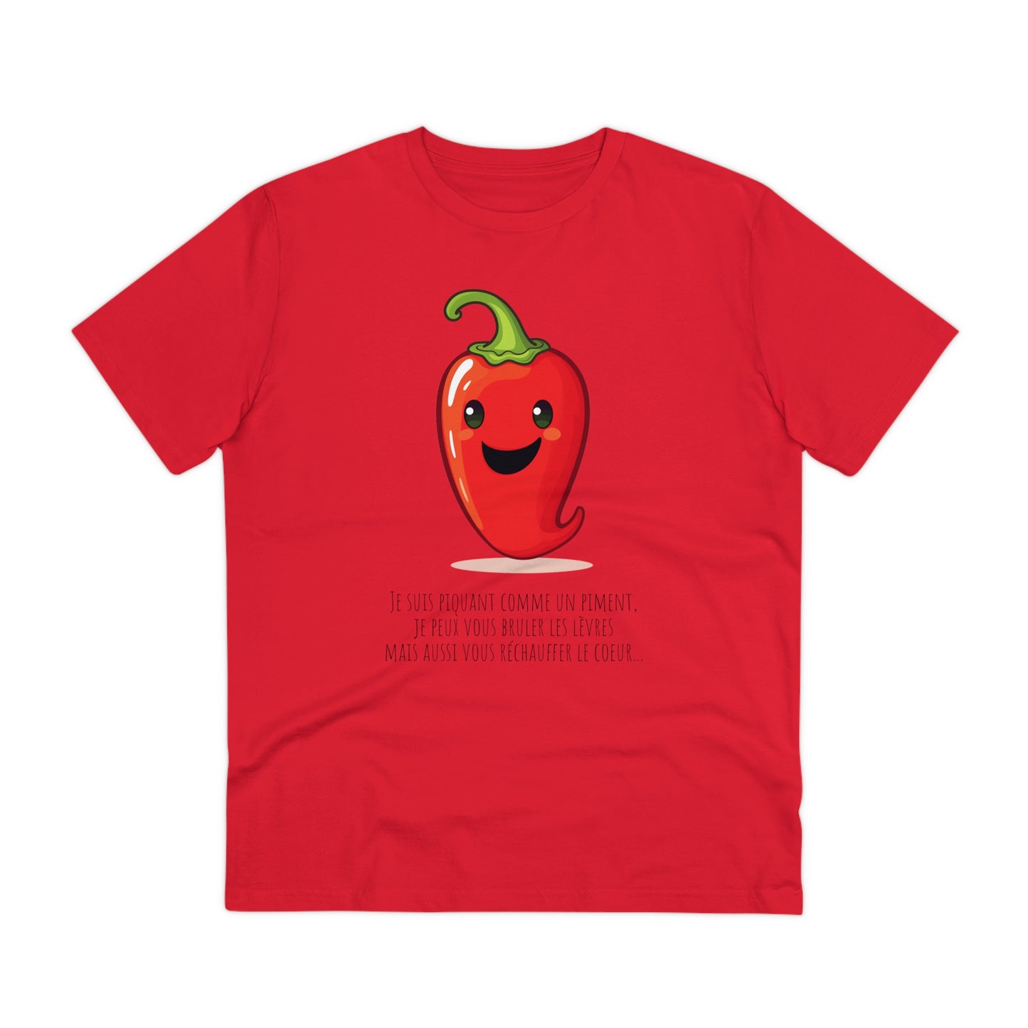 Cute and Smiling Red Hot Pepper Eco-Friendly T-Shirt - FRENCH