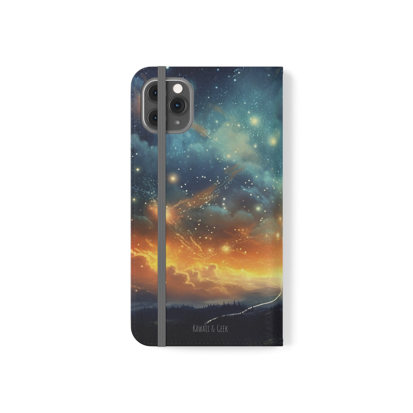 Wonderful Starry Night Flip Phone Case - Embrace the Beauty of the Night Sky