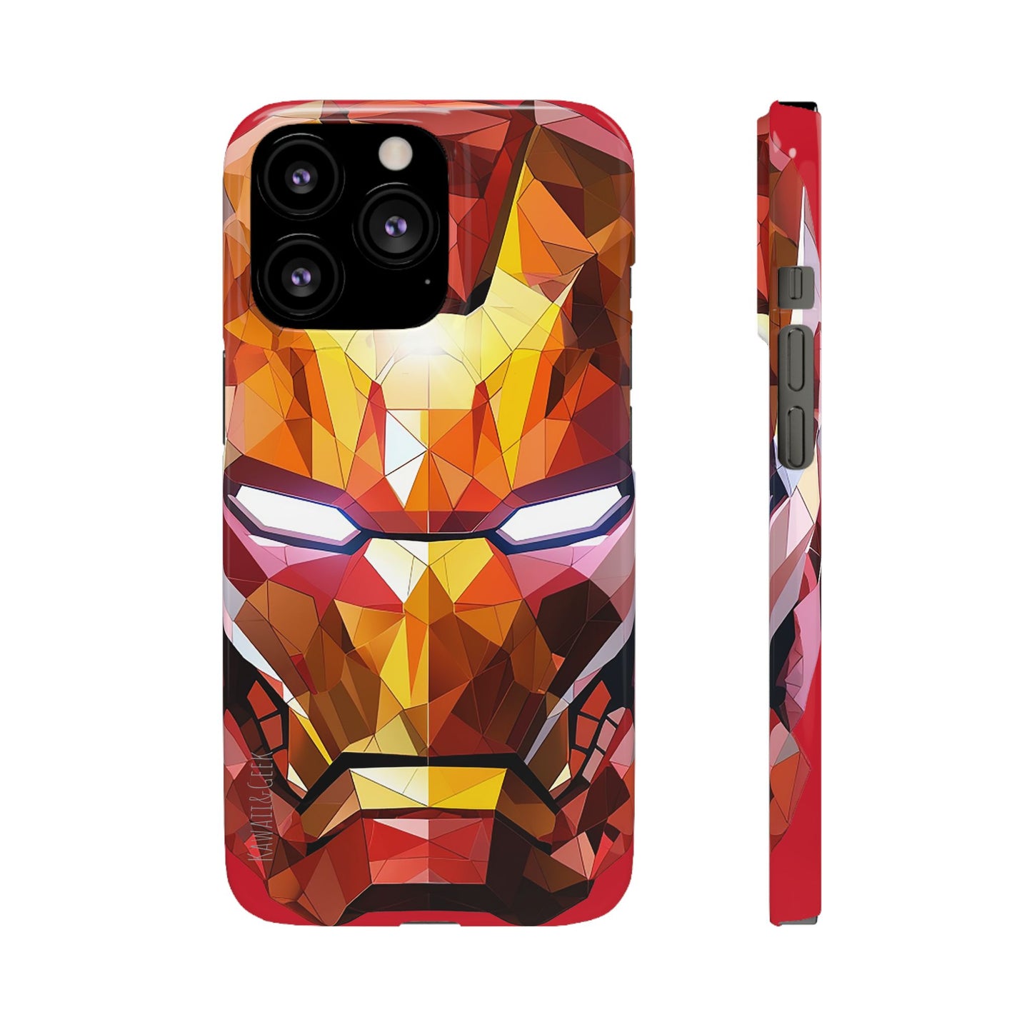 Phone Case - Iron Man helmet polygonal style