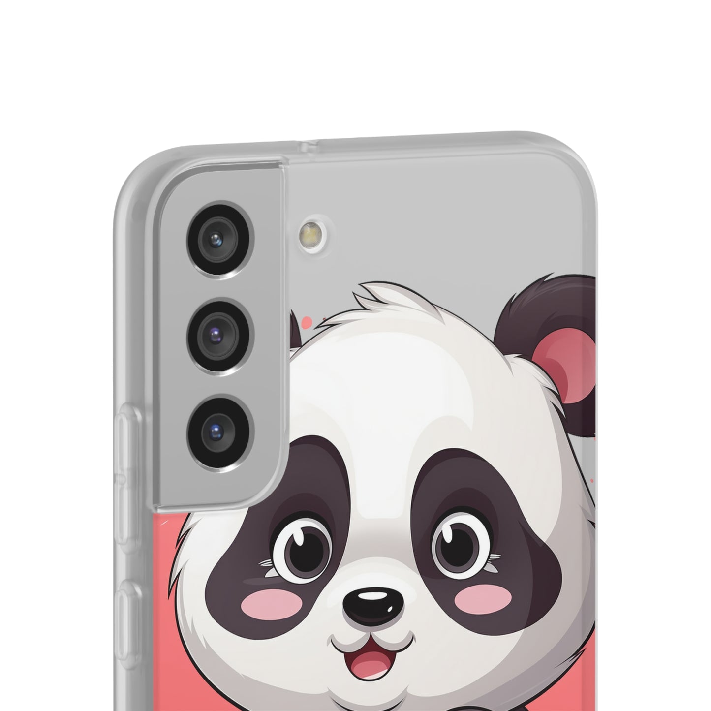 Valentine's Panda Heart Phone Case - Flexi & Semi-Transparent