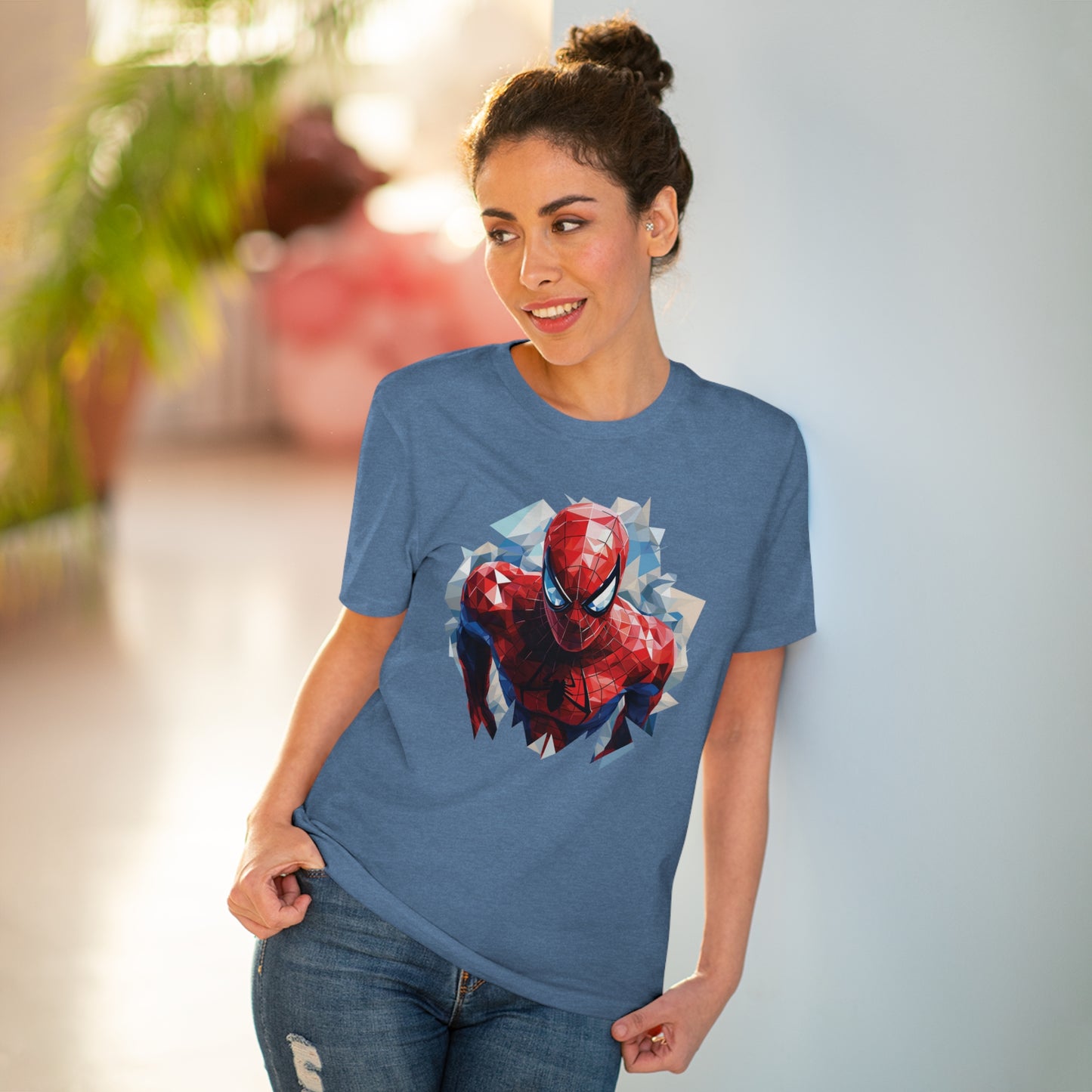 Spider-Man Polygonal Geometric T-Shirt - Swing into Stylish Adventure