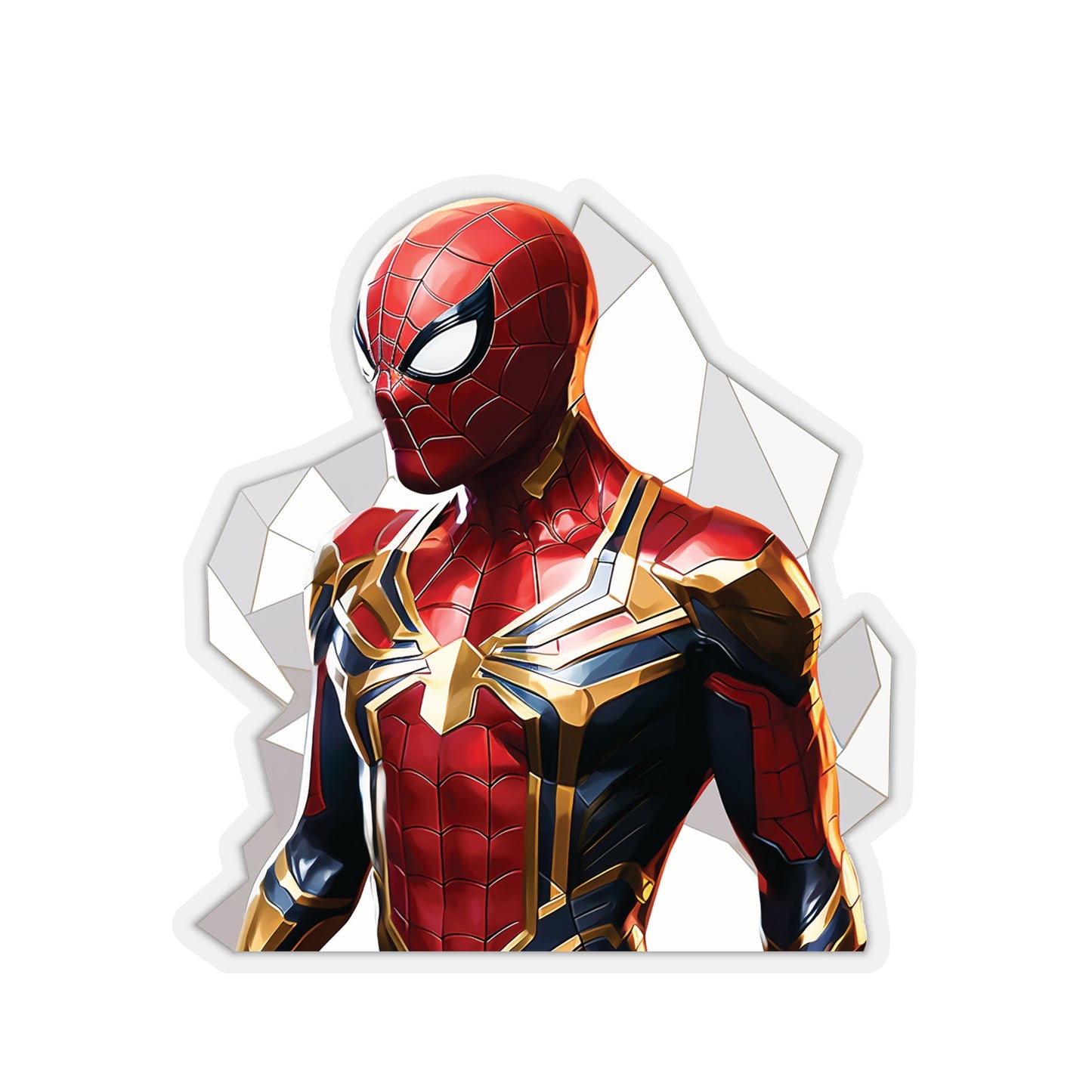 Spider Man Sticker in Iron Spider armor - Superhero Styling with a Modern Twist