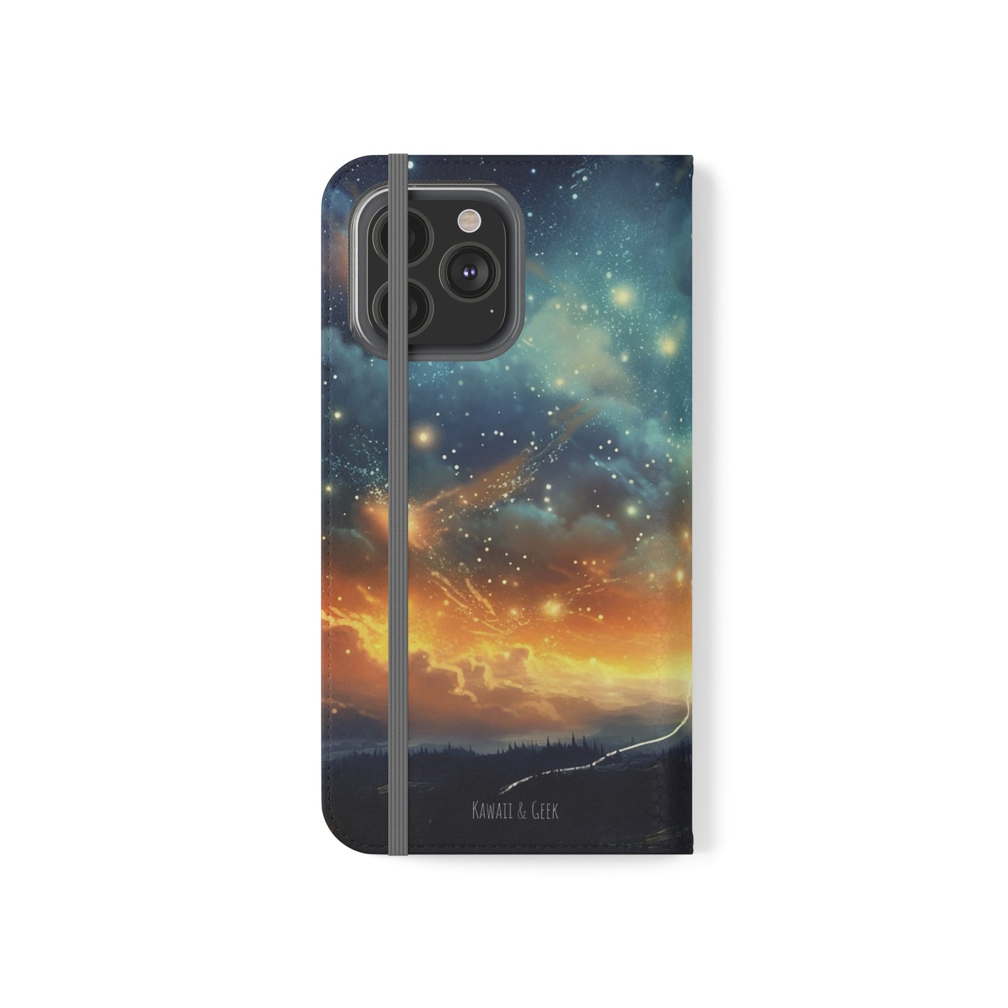 Wonderful Starry Night Flip Phone Case - Embrace the Beauty of the Night Sky