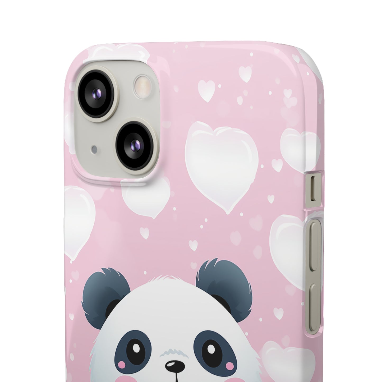 Cute Panda & Hearts Premium Phone Case