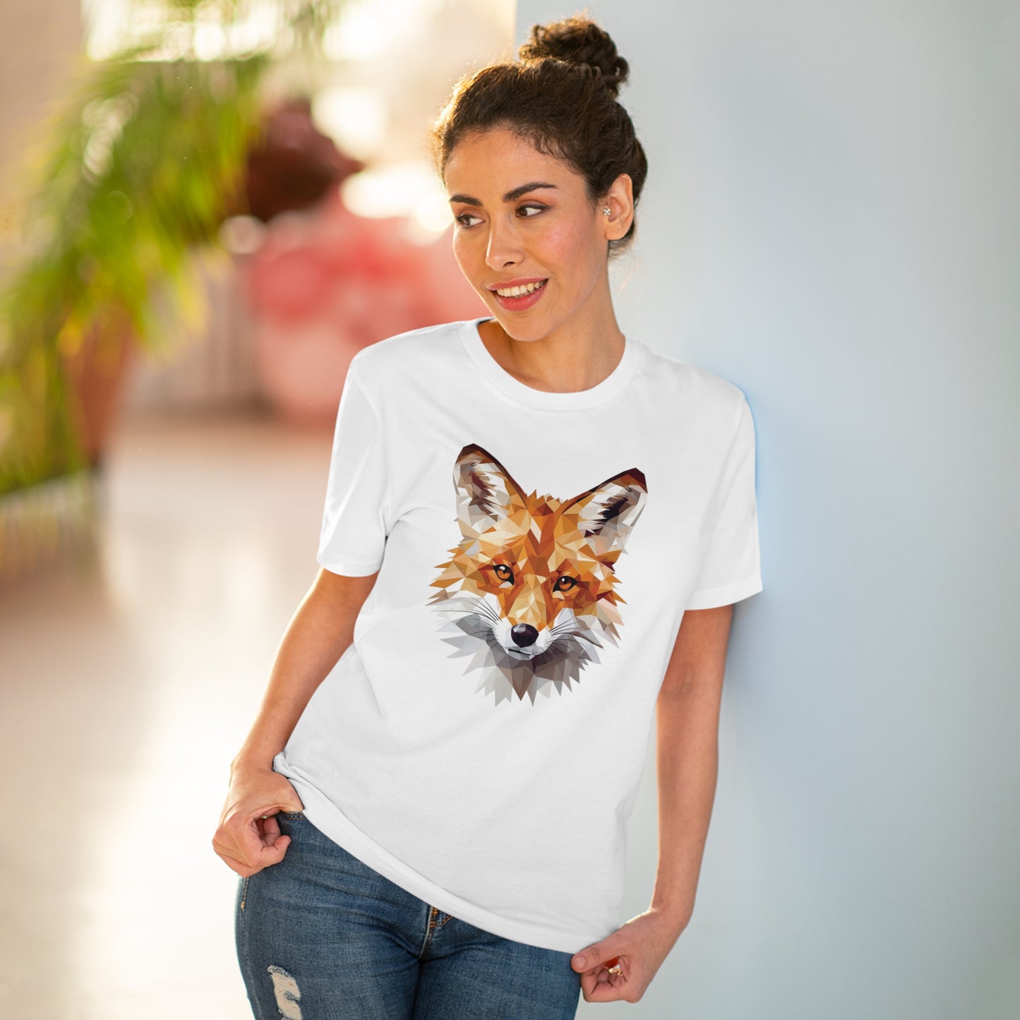 Fox Polygonal T-Shirt - Embrace Sly Charm