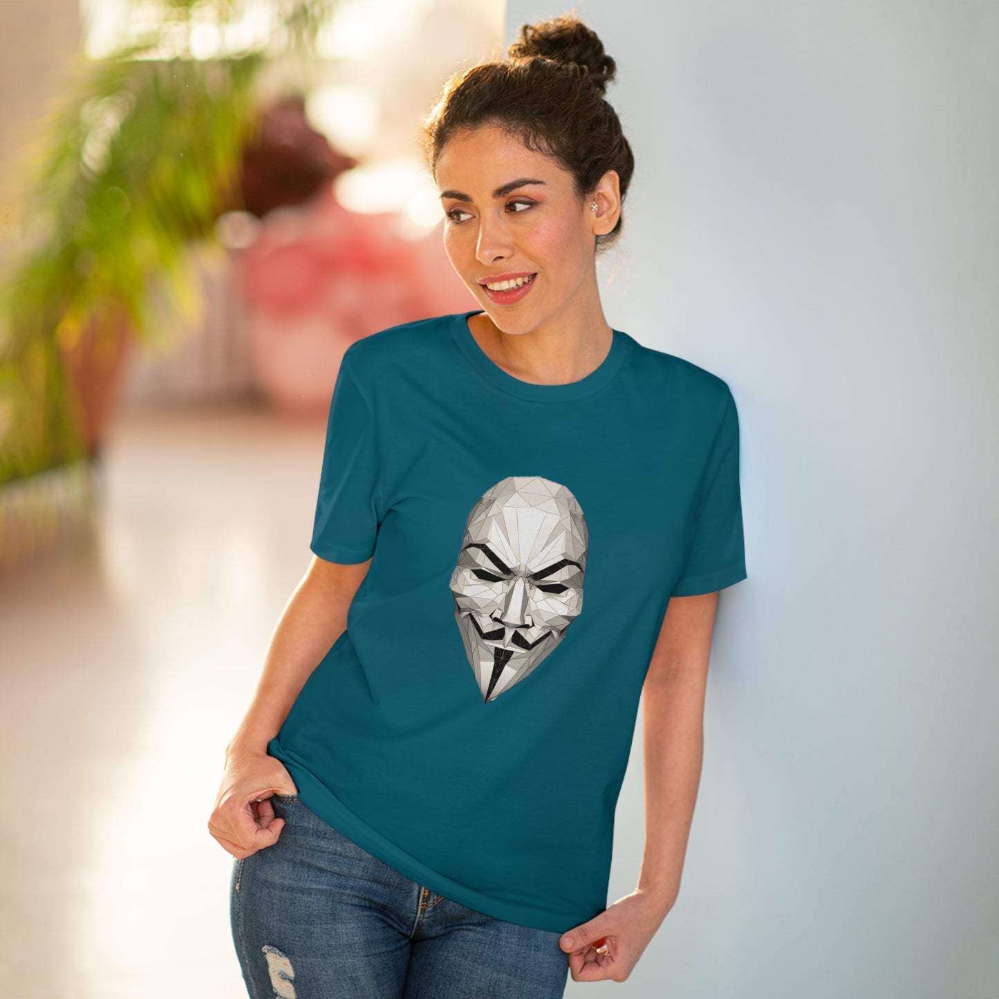 V Mask Polygonal T-Shirt - Embrace Anonymous Resistance