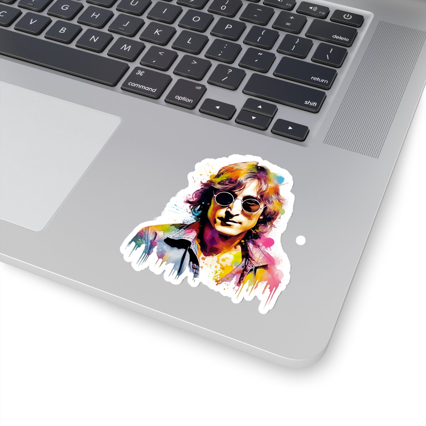 Watercolor John Lennon Sticker: Artistic Flair