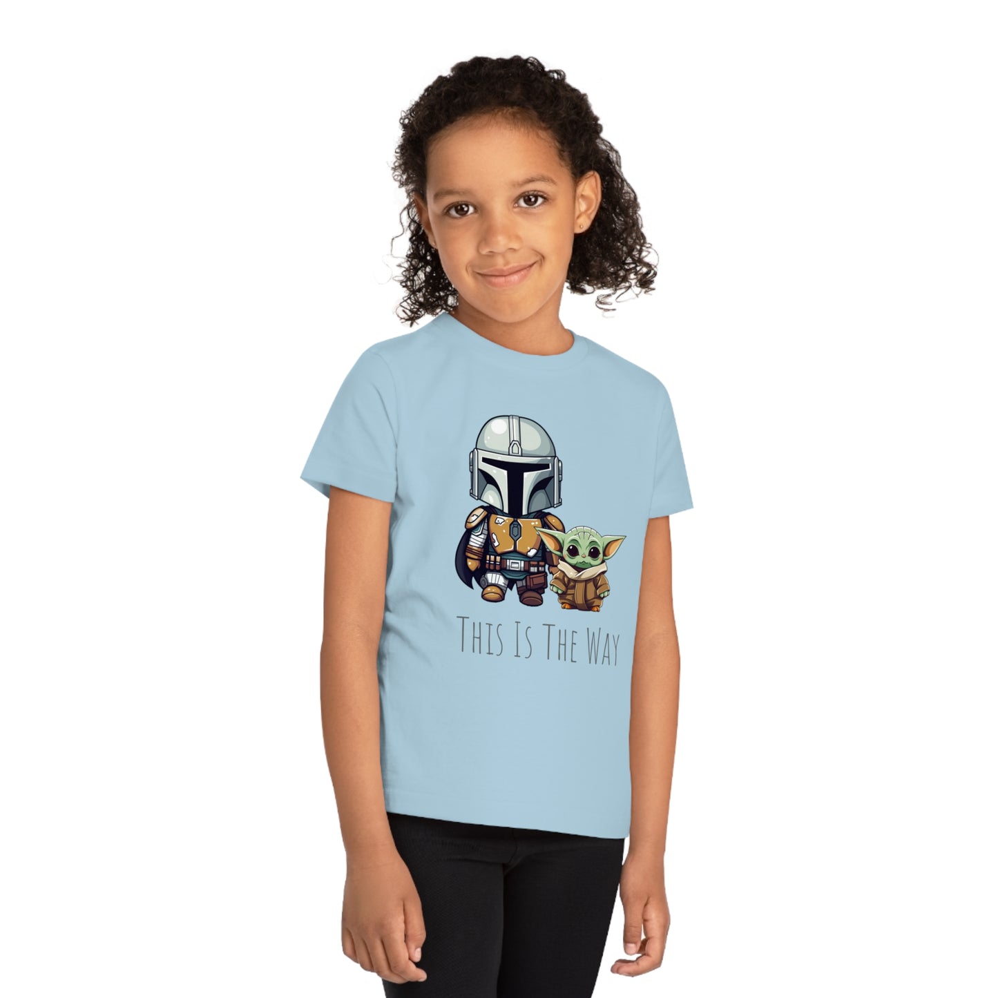 Mandalorian and baby yoda Kids Eco-Friendly T-Shirt - Embrace Galactic Adventures