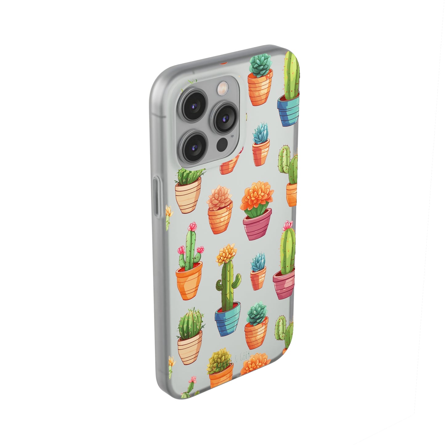 Charming Cactus Flexi and semi Transparent Phone Case