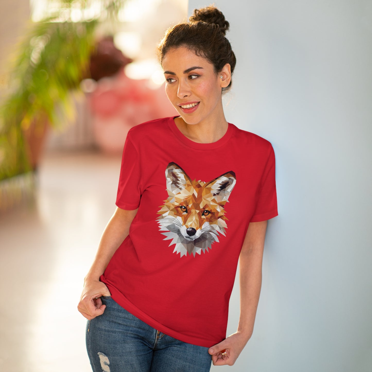 Fox Polygonal T-Shirt - Embrace Sly Charm