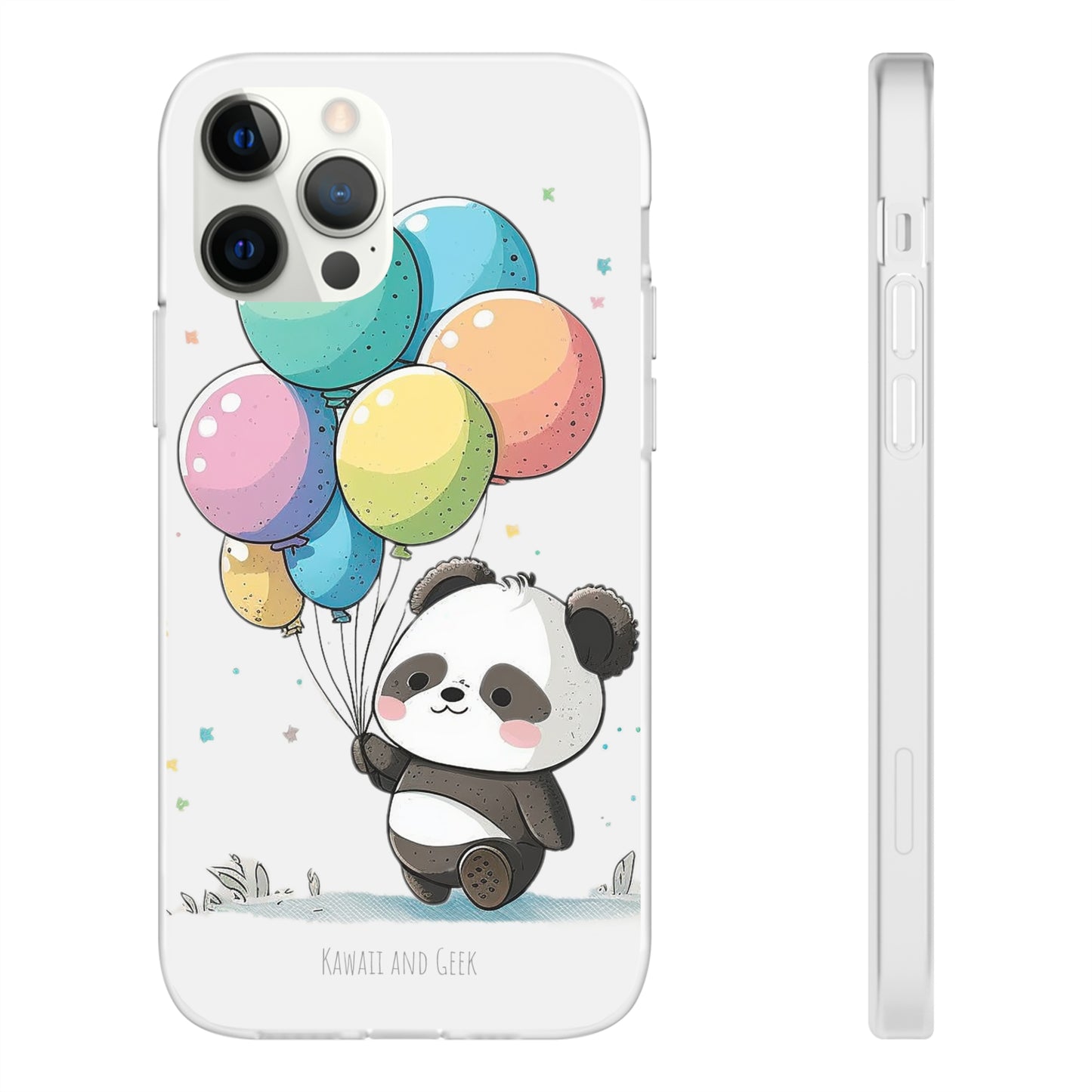 Cute Panda with Balloons flexi Smartphone Case - Add Some Adorable and Protective Style to Your Device