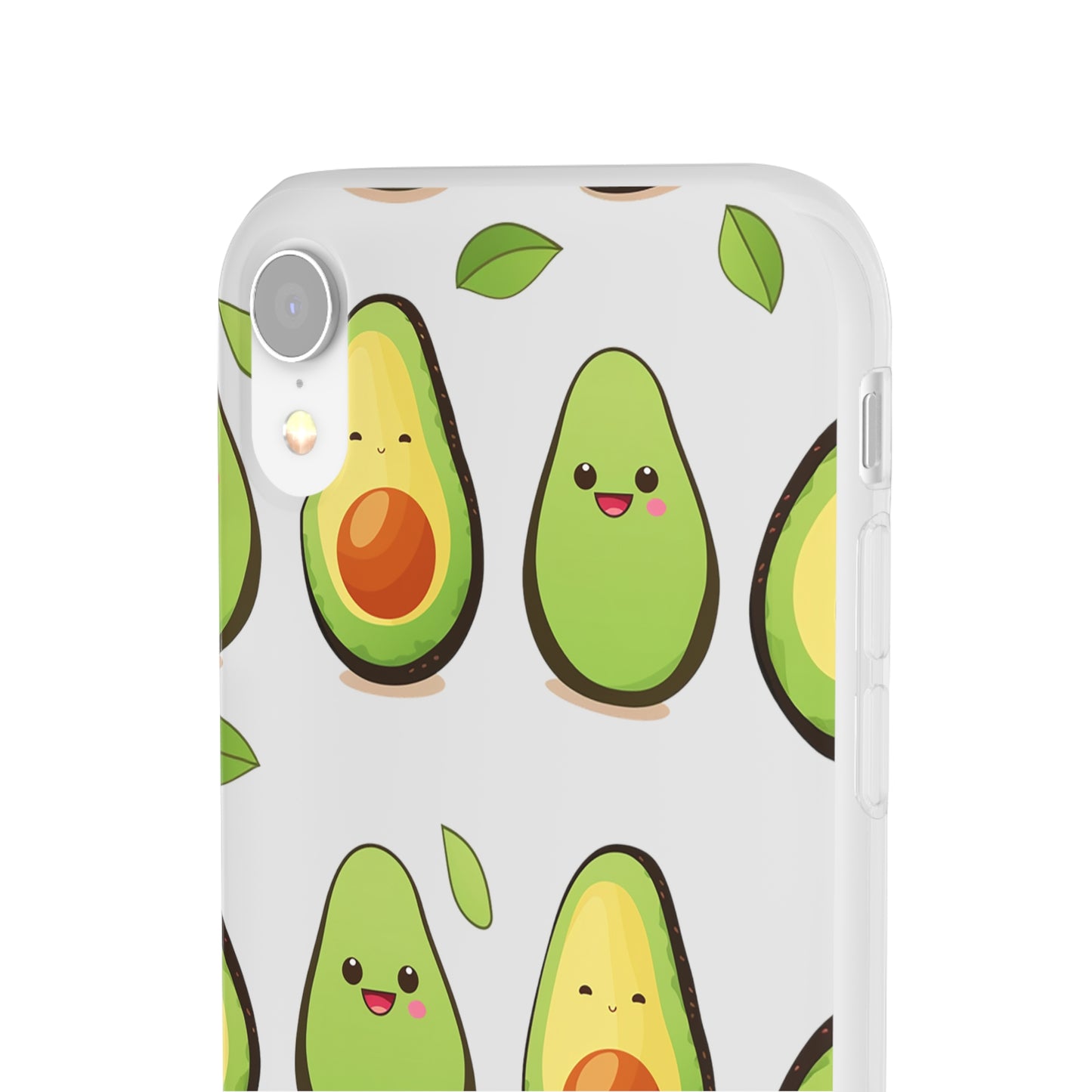 Cute Avocado Transparent Flexi Case: Perfect Blend of Style & Function