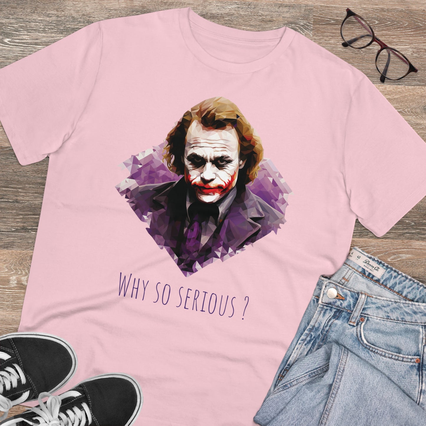 The Joker Heath Ledger T-Shirt - Sustainable Style with a Faceted Tribute