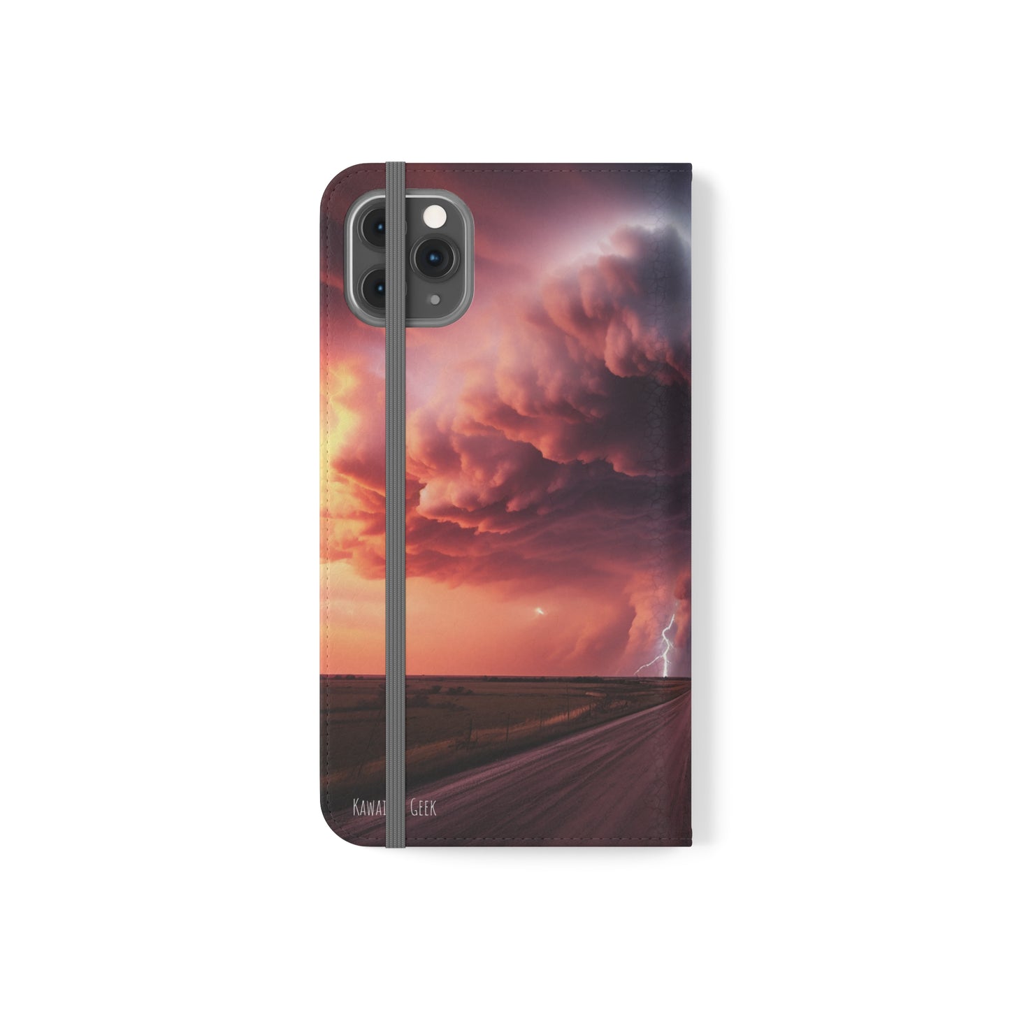 Super Cell Tornado Lightning Flip Phone Case